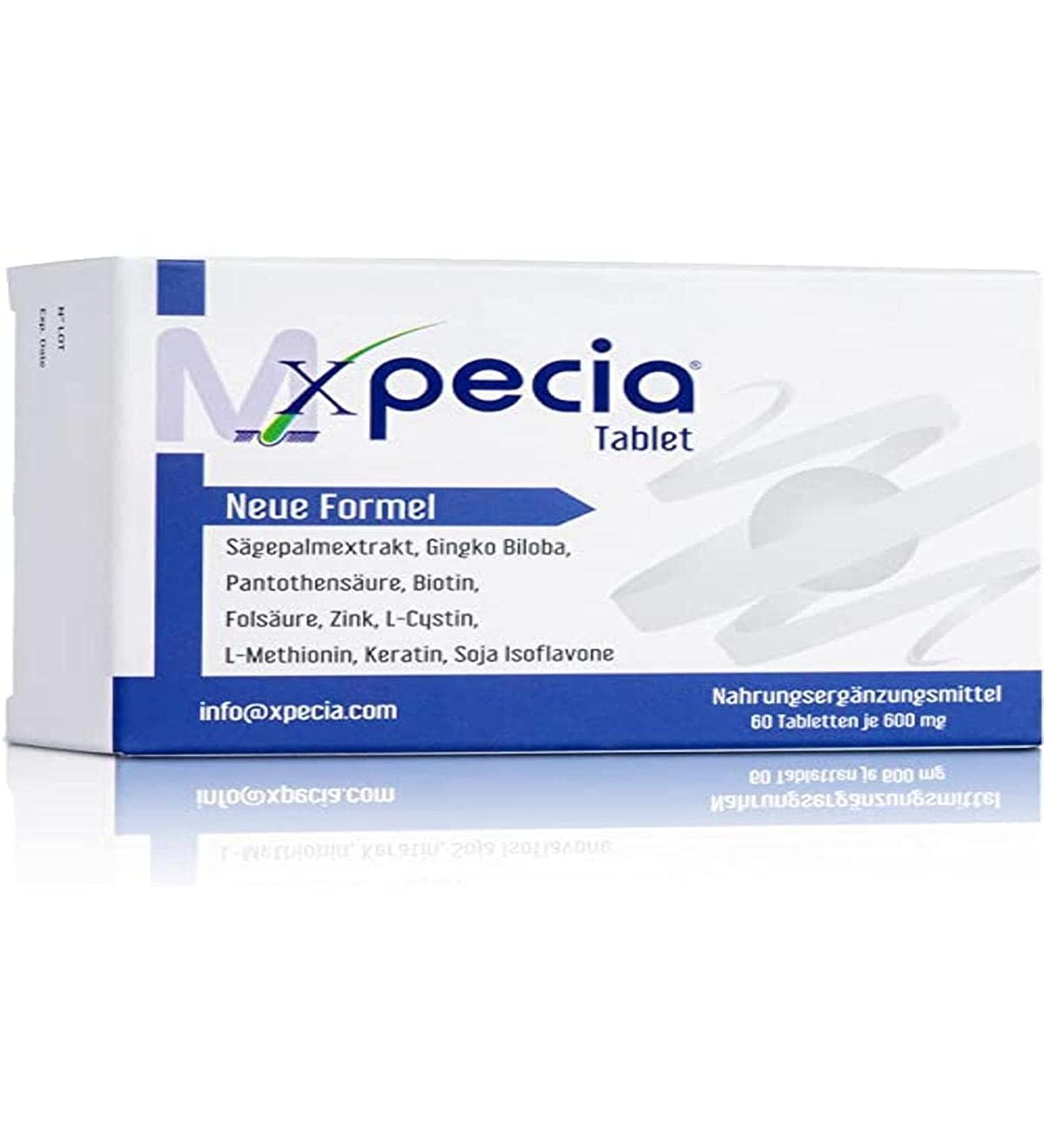 Xpecia for Men Anti Hair Loss DHT Blocker - New Hair Growth Formula (60 Tablets) - Buy Online on GoSupps.com