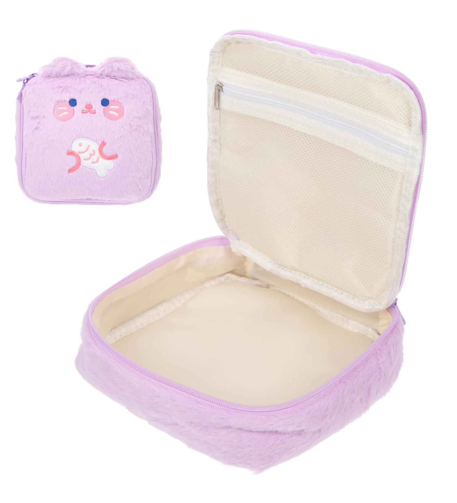 EXCEART Sanitary Napkin Storage Bag - Period Bag for Women and Teens - Violet - Buy Online on GoSupps.com