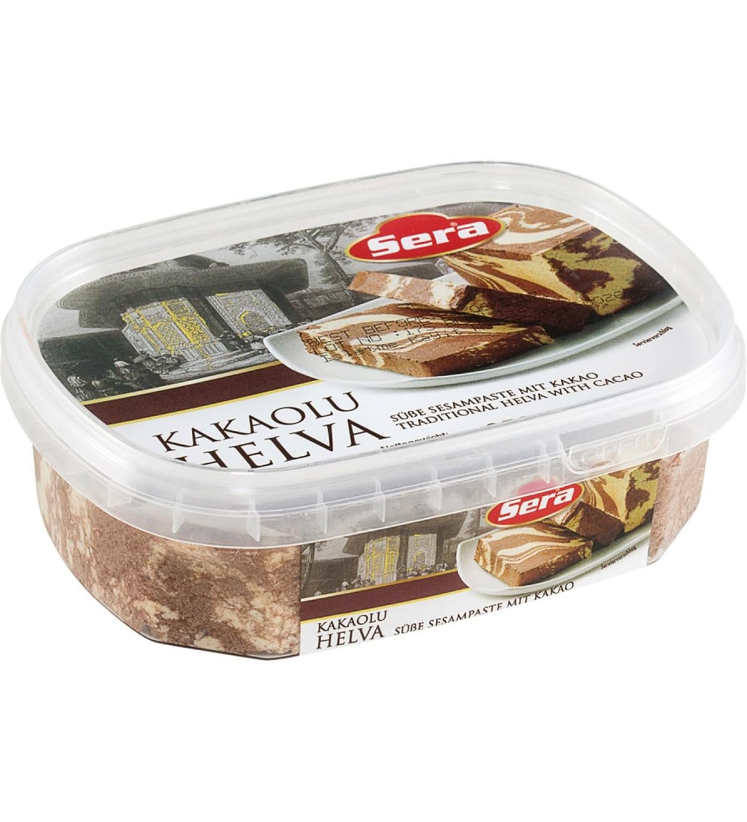 Sera Halva Sweet Sesable with Kocao 700G Kocao Halva Sera Turkish Halva with cocoa sesable Halva Sweet Sesampasten with Kocao Halva with cocoa 700 Gr