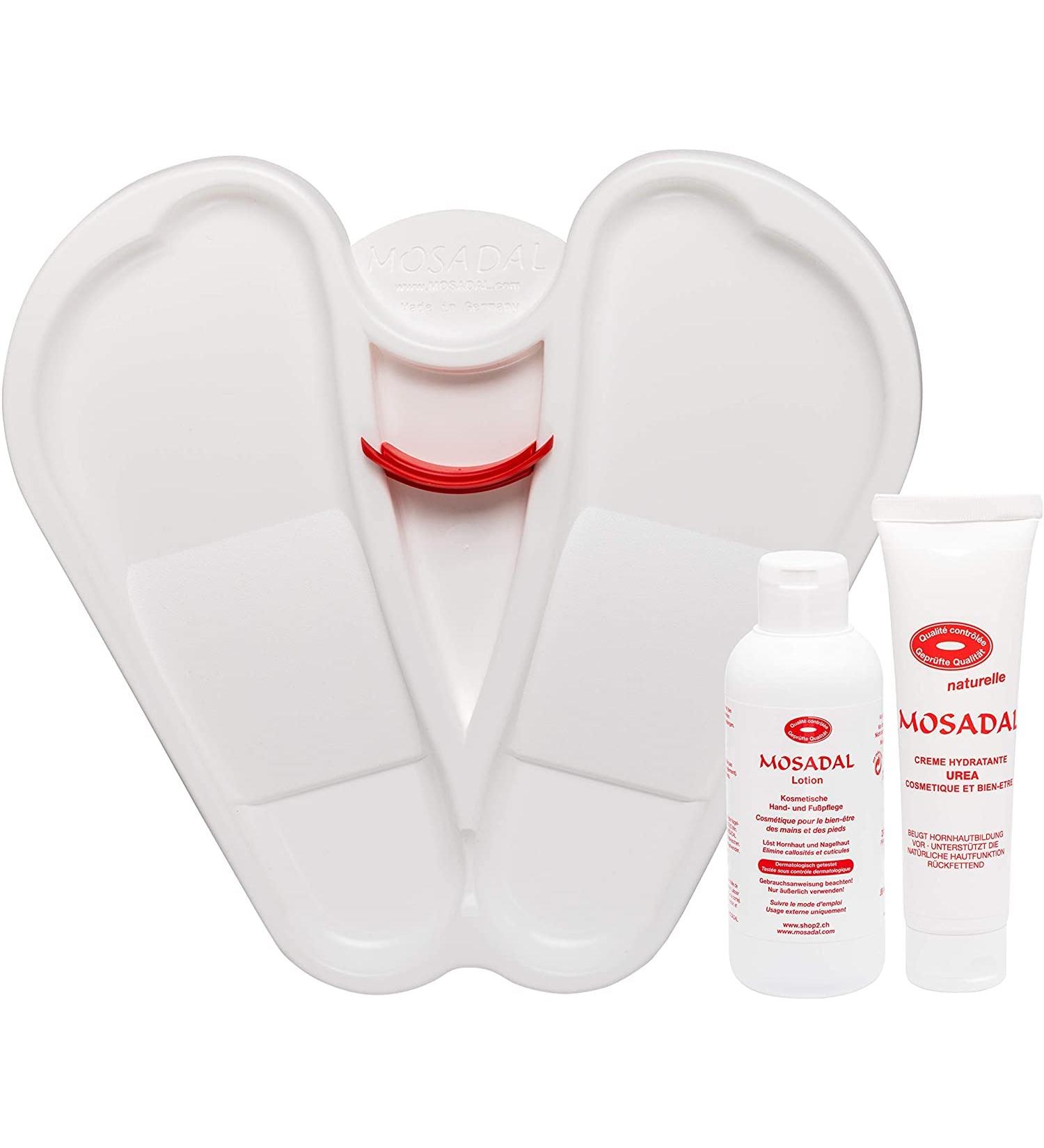  Mosadal 3-in-1 Foot Care Kit Professional and Long-Lasting Callus Removal Foot Tray + 250ml Lotion + 100ml Urea Cream - Buy Online on GoSupps.com