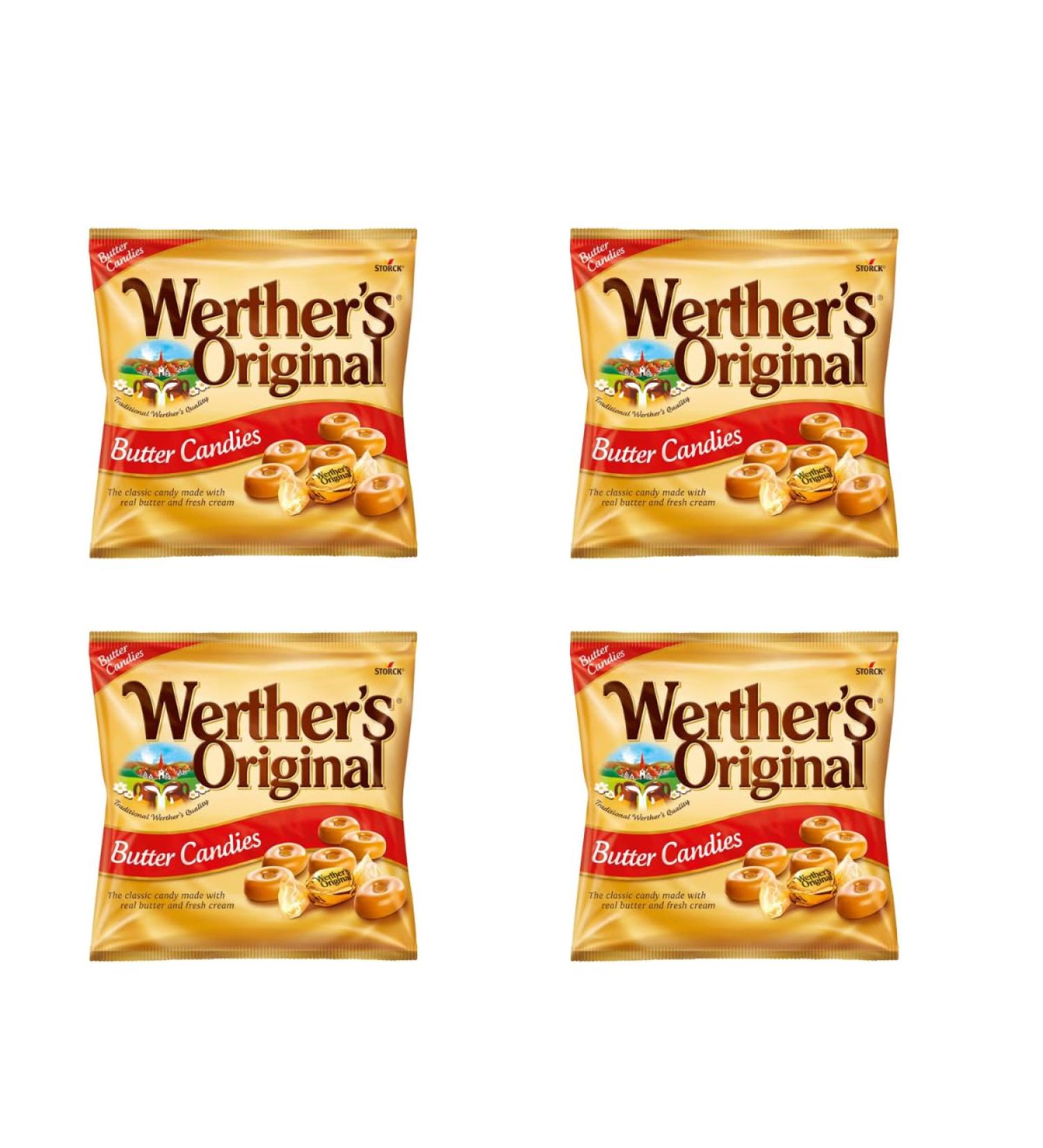 Werther Original Butter Candies 135g - Traditional Butter Candies Deliciously Smooth And Creamy - The Classic Candy Made With Real Butter And Fresh Cream.