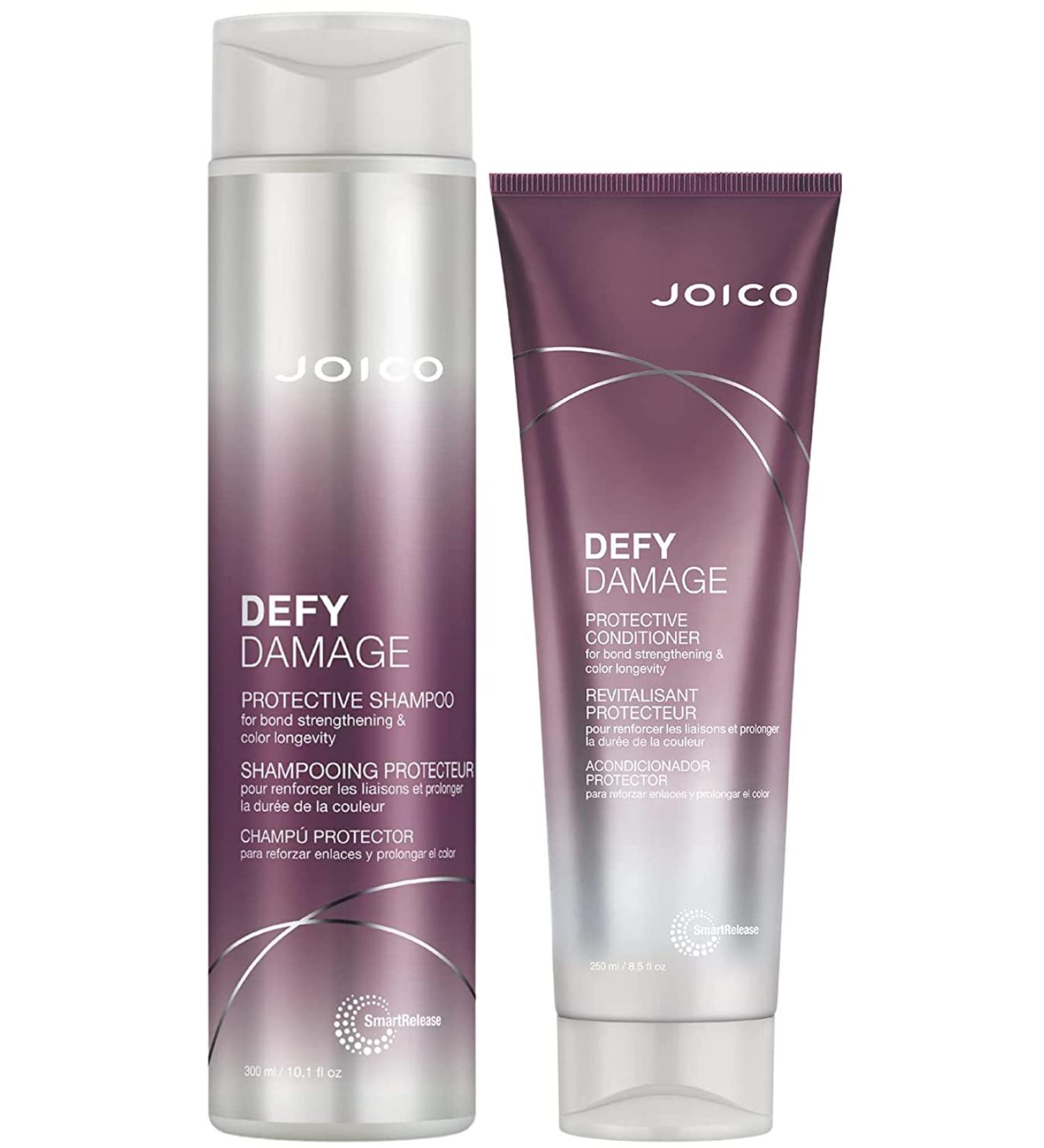 Joico Defy Damage Protective Shampoo & Conditioner Set | For Color-Treated Hair | Strengthen Bonds, Preserve Color | With Moringa Seed Oil & Arginine - Buy Online on GoSupps.com