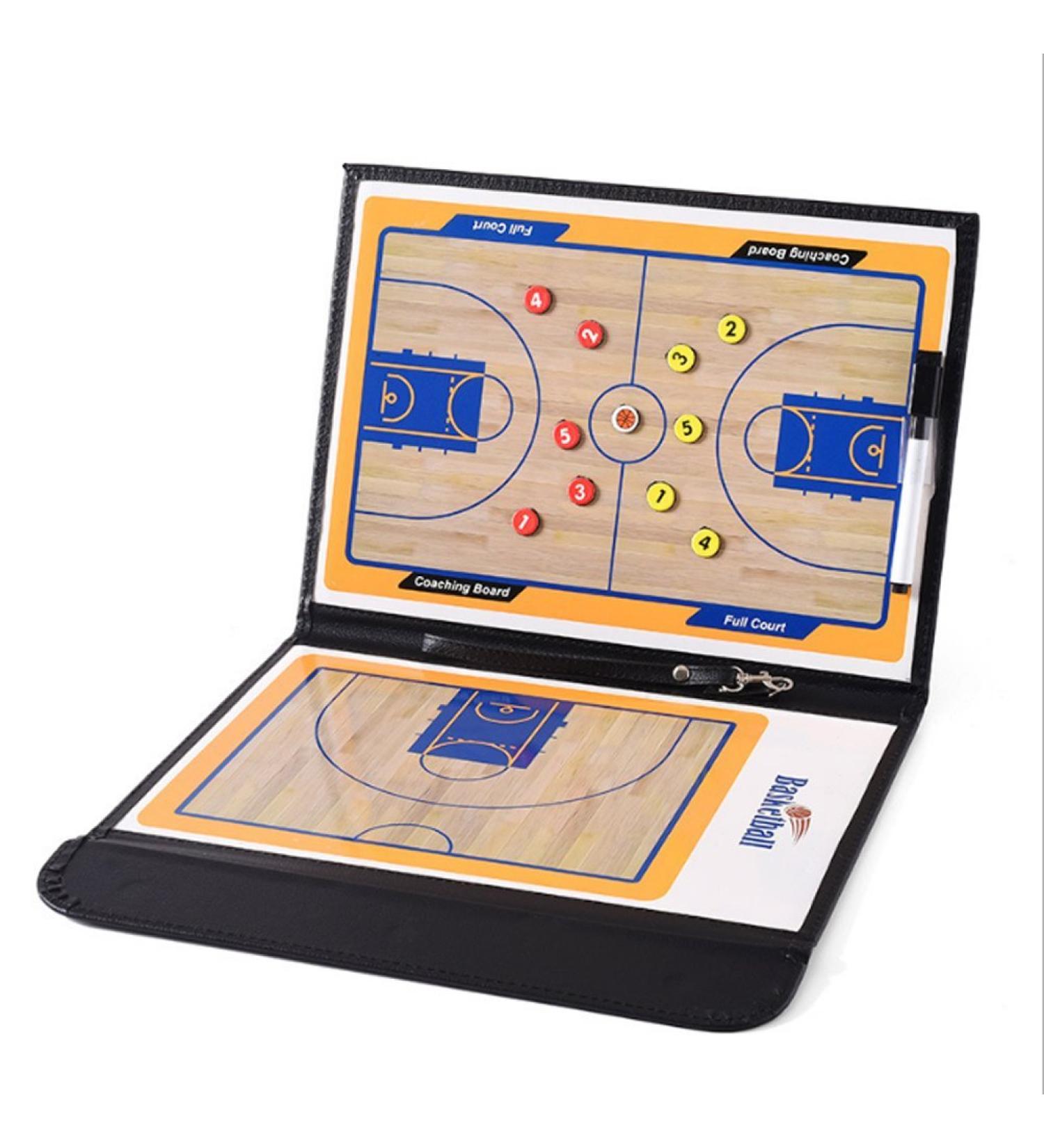 Shop Basketball Coaching Board with Magnetic Tactical Kit, Marker Pen, and Zipper Bag - Buy Online on GoSupps.com