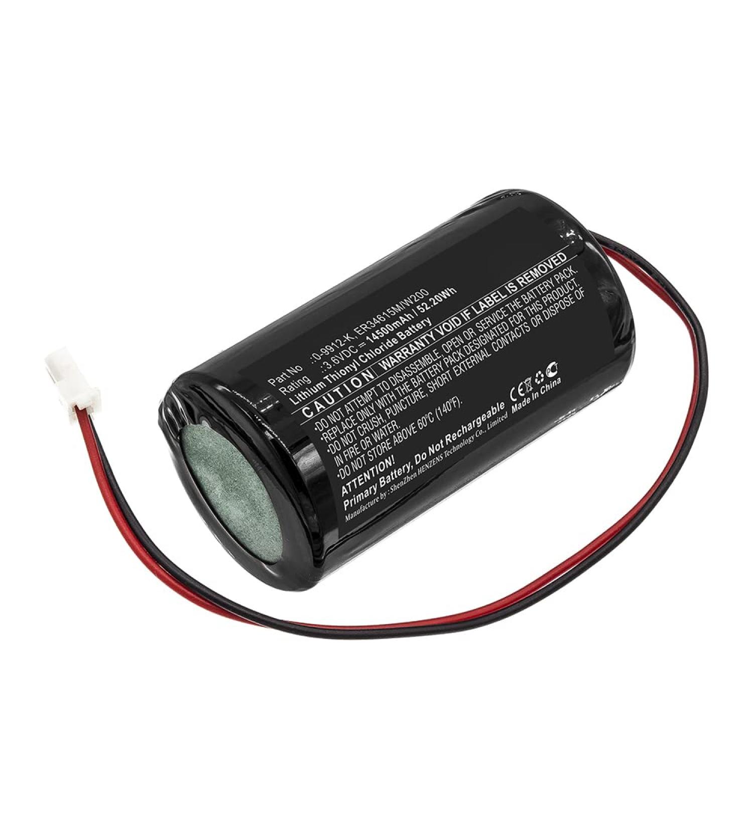 Synergy Digital Emergency Lighting Battery - Compatible Replacement for Visonic U-ER34615M/W200(A) | 3.6V 14500mAh Li-SOCl2 Ultra High Capacity - Buy Online on GoSupps.com