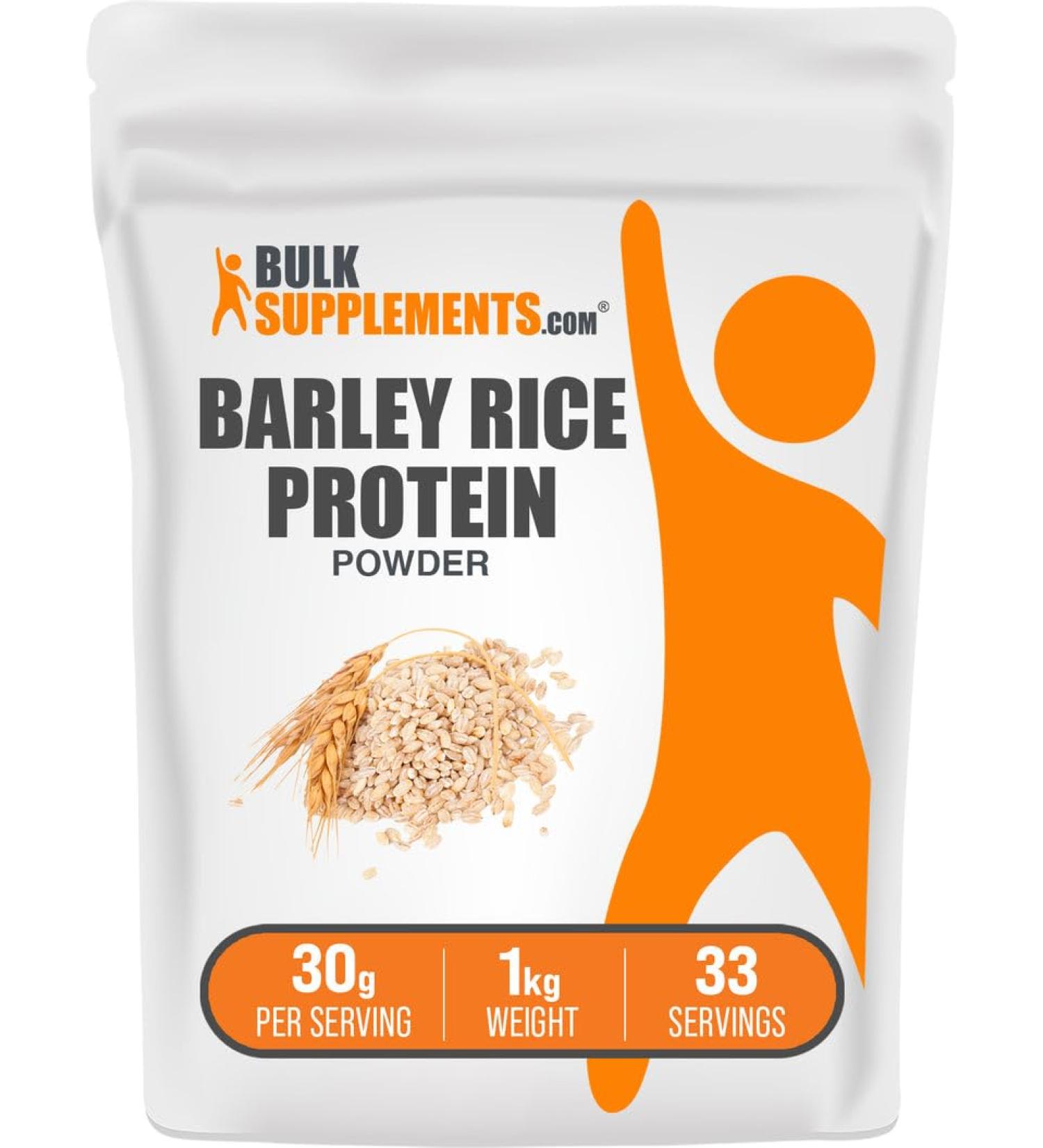 BulkSupplements.com Barley Rice Protein Powder - Vegan Protein Powder Sports Nutrition - Unflavored & Dairy Free 30g per Serving 1kg (2.2 lbs) (Pack of 1) Unflavored 2.2 Pound (Pack of 1) - Buy Online on GoSupps.com