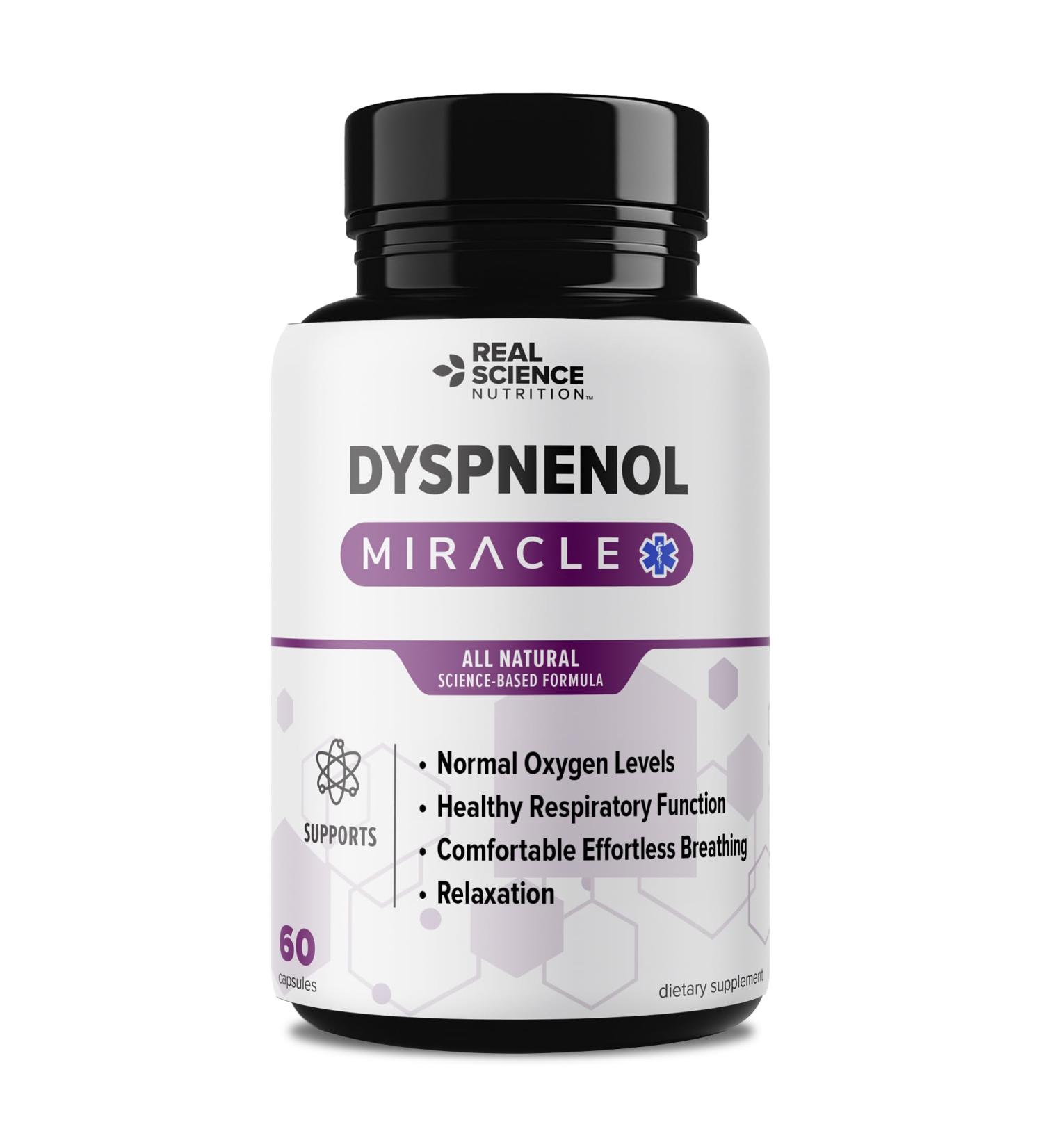 Real Science Nutrition Offers Dyspnenol Miracle - A Natural Supplement for Enhanced Lung Health, and Respiratory Support - Buy Online on GoSupps.com