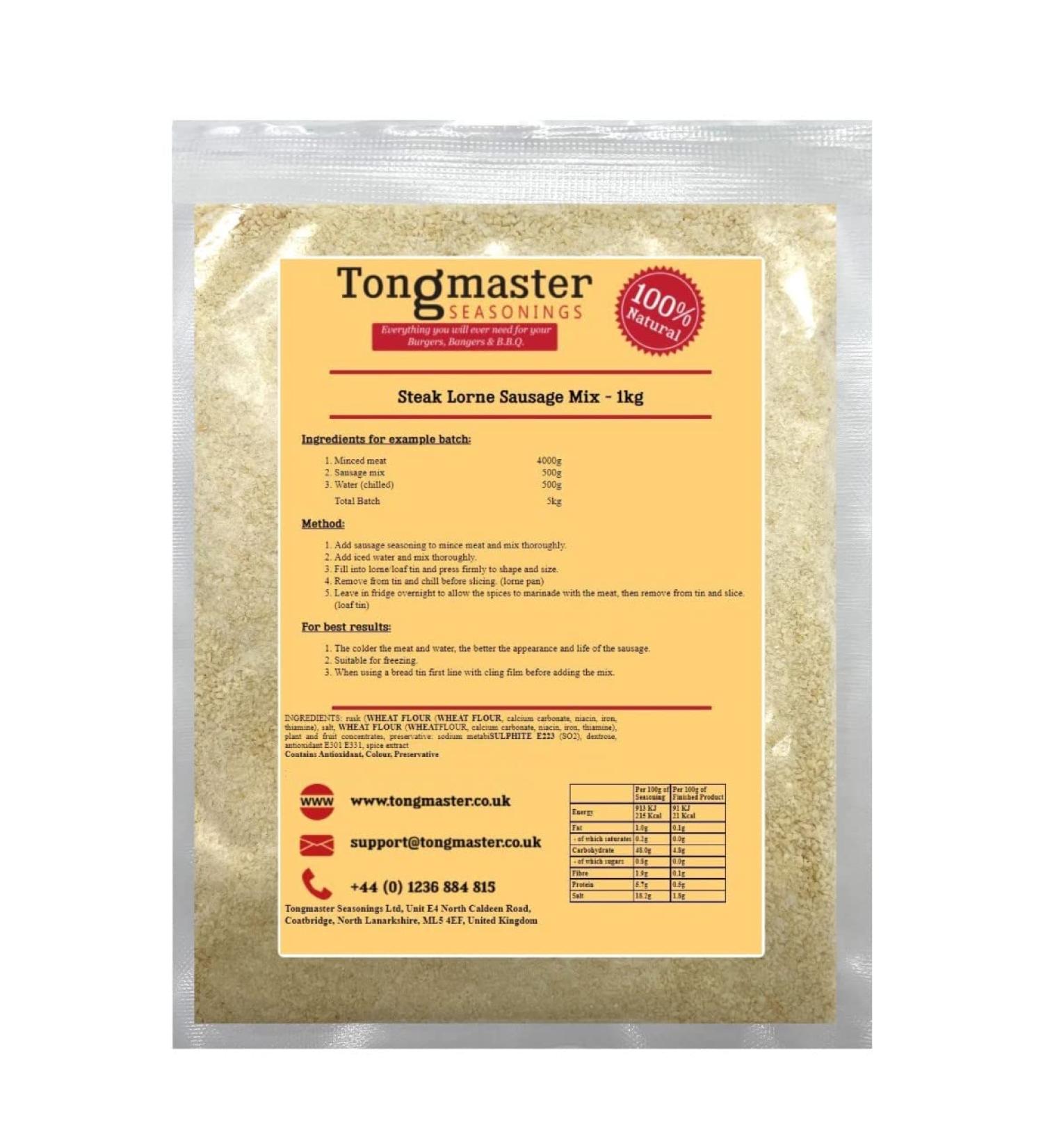 Steak Lorne Sausage Mix - 1kg - Buy Online on GoSupps.com