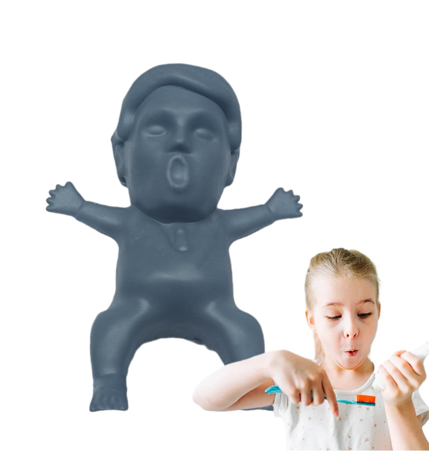 Lambo Toothpaste Cap Dispenser Funny | Pump Lid Squeezer with Fun President's Toothpaste Tube Squeezing Toothpaste Gadgets for Adult and Kids Grey - Buy Online on GoSupps.com