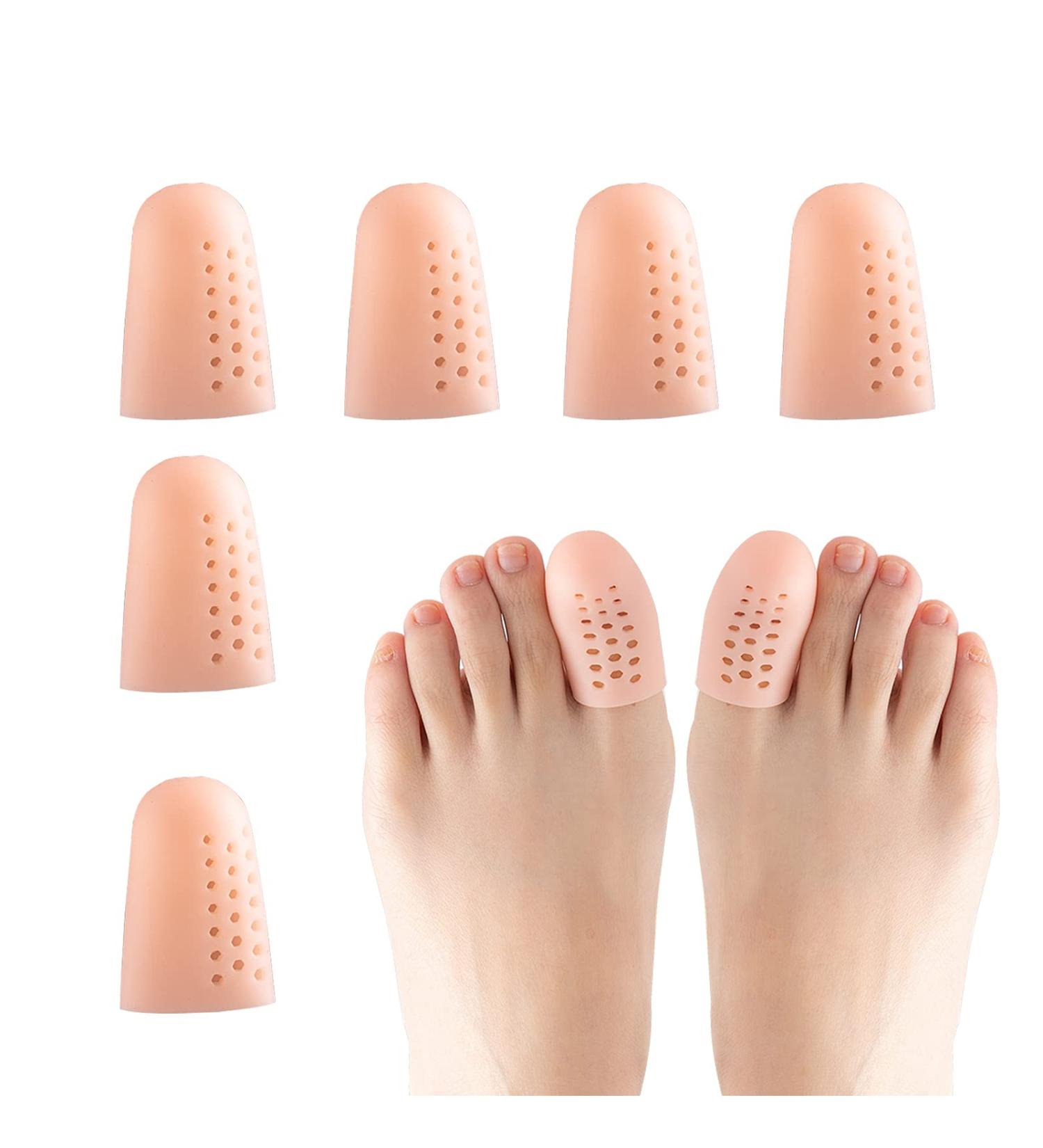 Soft Gel Toe Caps 6 PCS - Breathable Toe Protectors for Women - Ideal for Corns, Blisters, Calluses, and Ingrown Toenails - Beige (Medium) - Buy Online on GoSupps.com