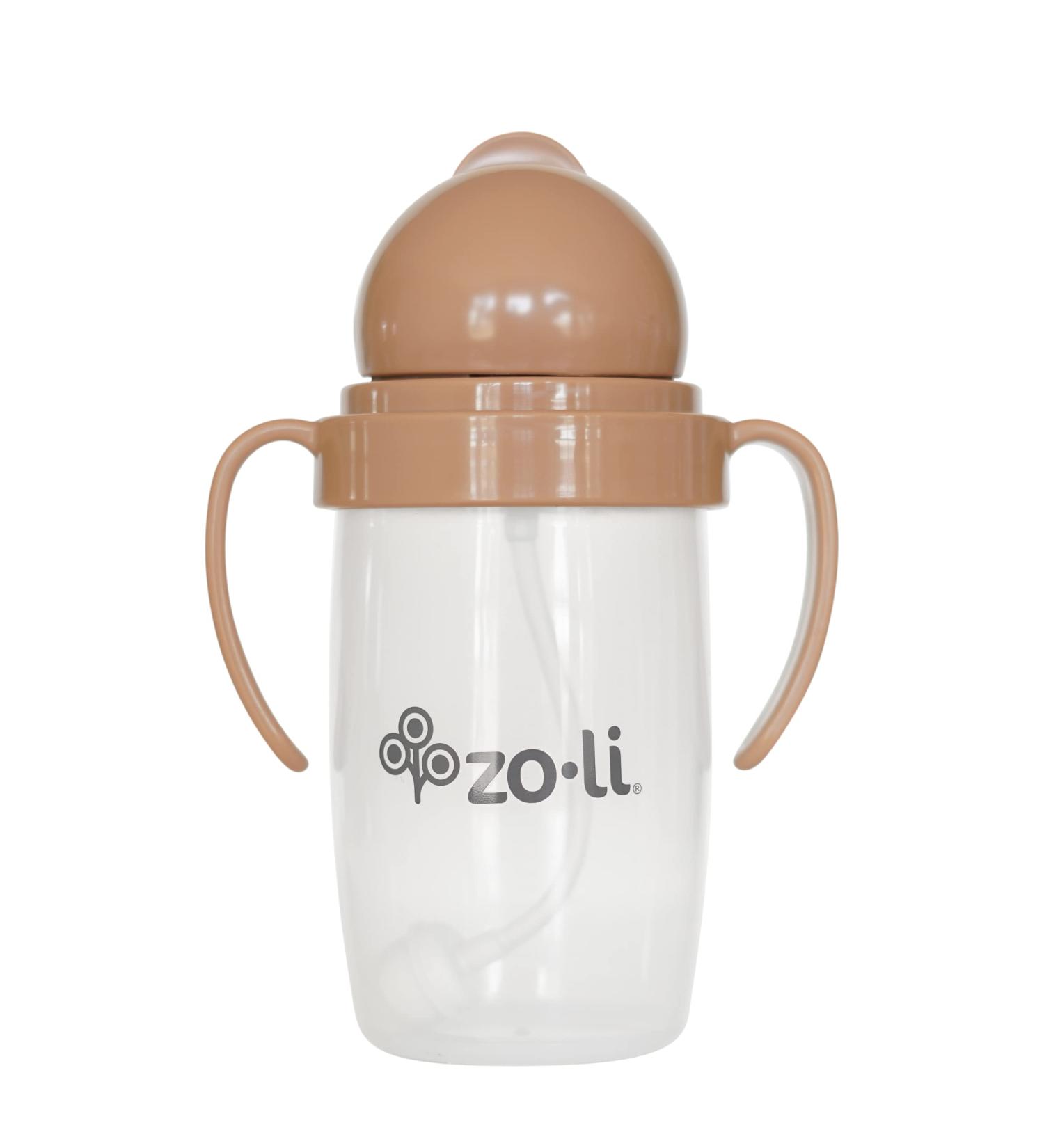 ZoLi BOT 2.0 Weighted Straw Sippy Cup in Sandstone Tan | Toddler Training Sippy Cup - Buy Online on GoSupps.com