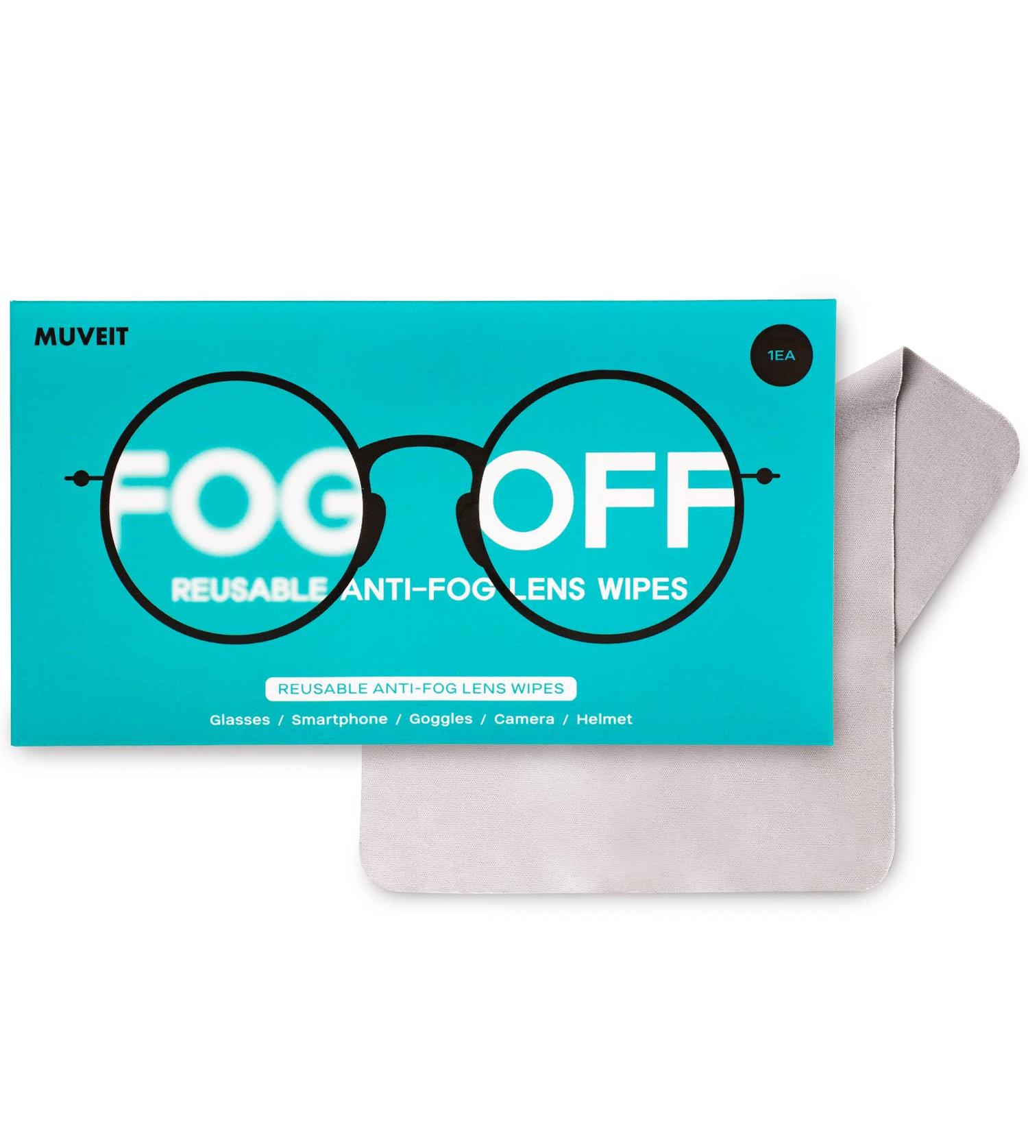 FOG-OFF Reusable Anti Fog Lens Wipes | Best Anti Fog Wipes for Glasses | Long-Lasting Microfiber Cleaning Cloth | Multi-Purpose Eyeglasses Cleaner - Buy Online on GoSupps.com