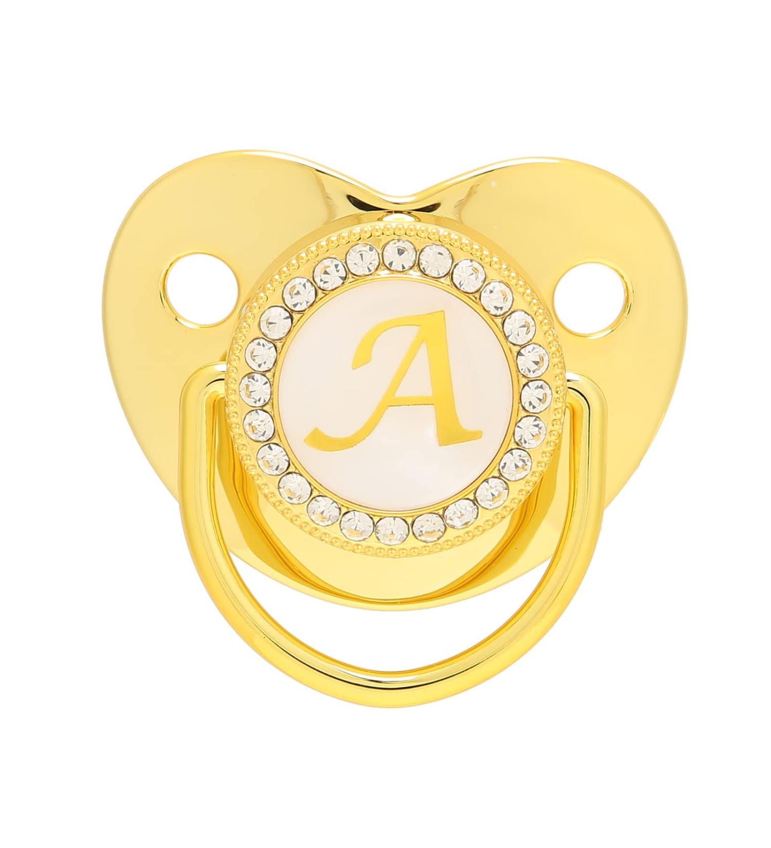Alphabet Pacifier for Babies 6-18 Months | Odorless Household Pacifier with 26 Golden Letters - Shop Now! - Buy Online on GoSupps.com