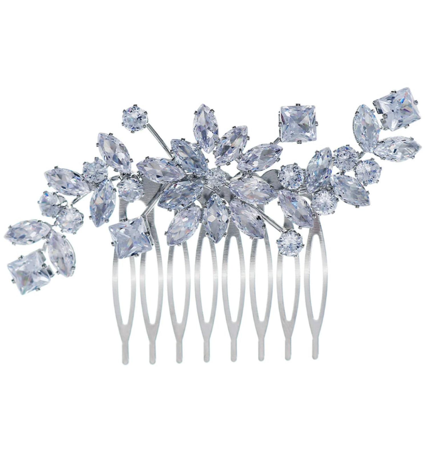 Housoutil Crystal Side Hair Comb Flower Girl Headpiece Wedding Bridal Hair Comb Crystal Hair Accessories Hair Accessories for Prom Combs Wedding Headdress Zircon Hairpin Alloy Bridesmaid - Buy Online on GoSupps.com