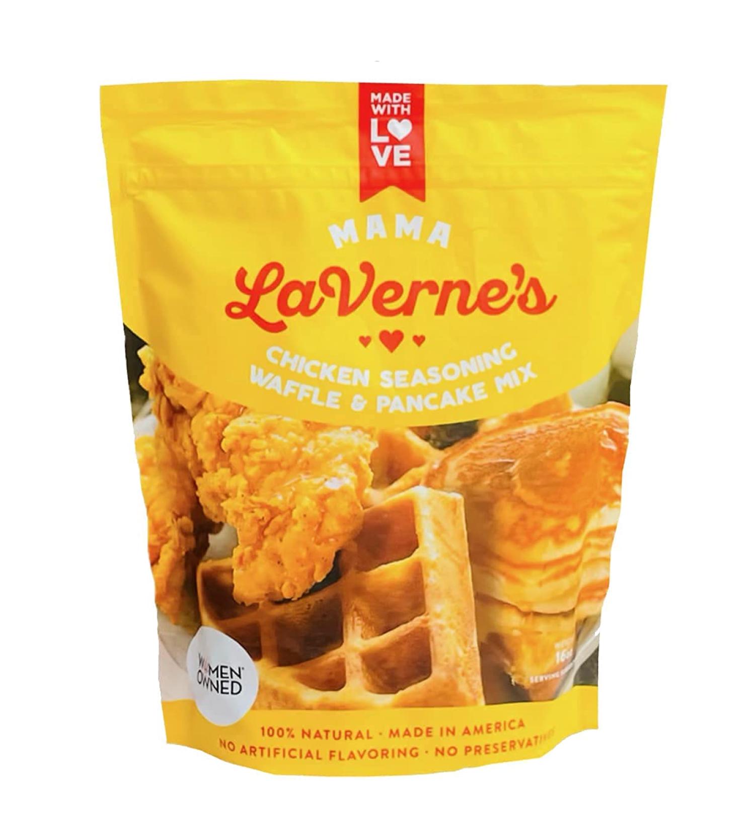 Mama LaVerne s Pancake & Waffle Mix + Chicken Seasoning - Quick Buttermilk Pancakes, Light Belgian Waffles & Chicken - Fried, Air-Fried or Baked - Buy Online on GoSupps.com