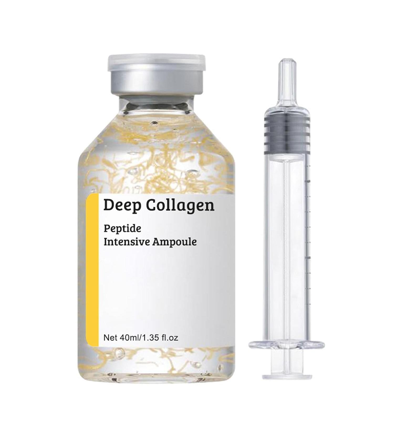 Korean Anti-Aging Serum for Wrinkle Care & Plumping - Silk Peptide Intensive Lifting Ampoule Deep Collagen Serum Lifting Smoothing Hydrating Improving Elasticity (40ml) 1.35 Ounce (Pack of 1) - Buy Online on GoSupps.com