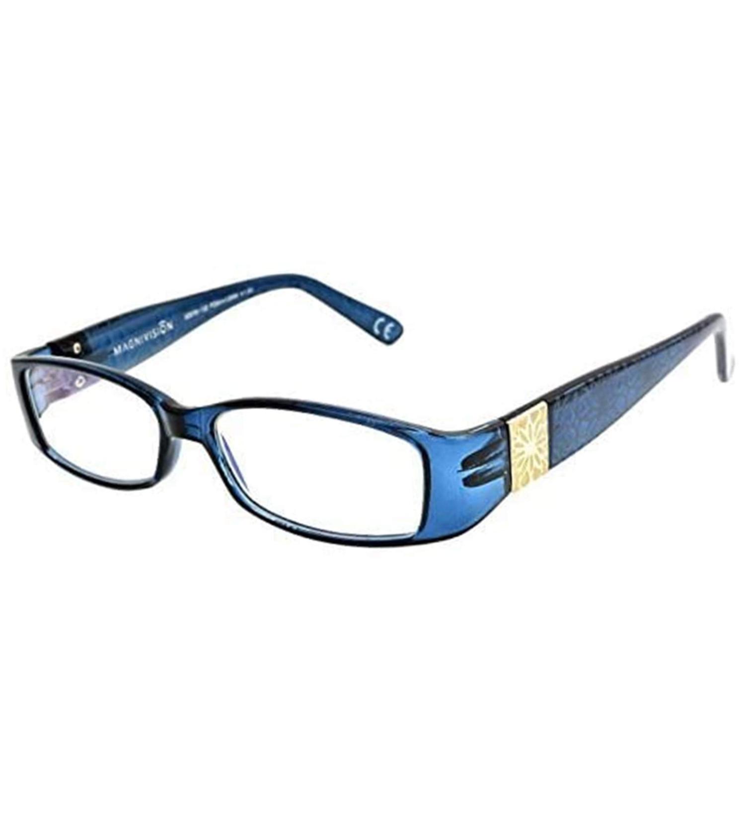 Foster Grant Coloread Blue Posh Women's Reading Glasses with Case +2.00