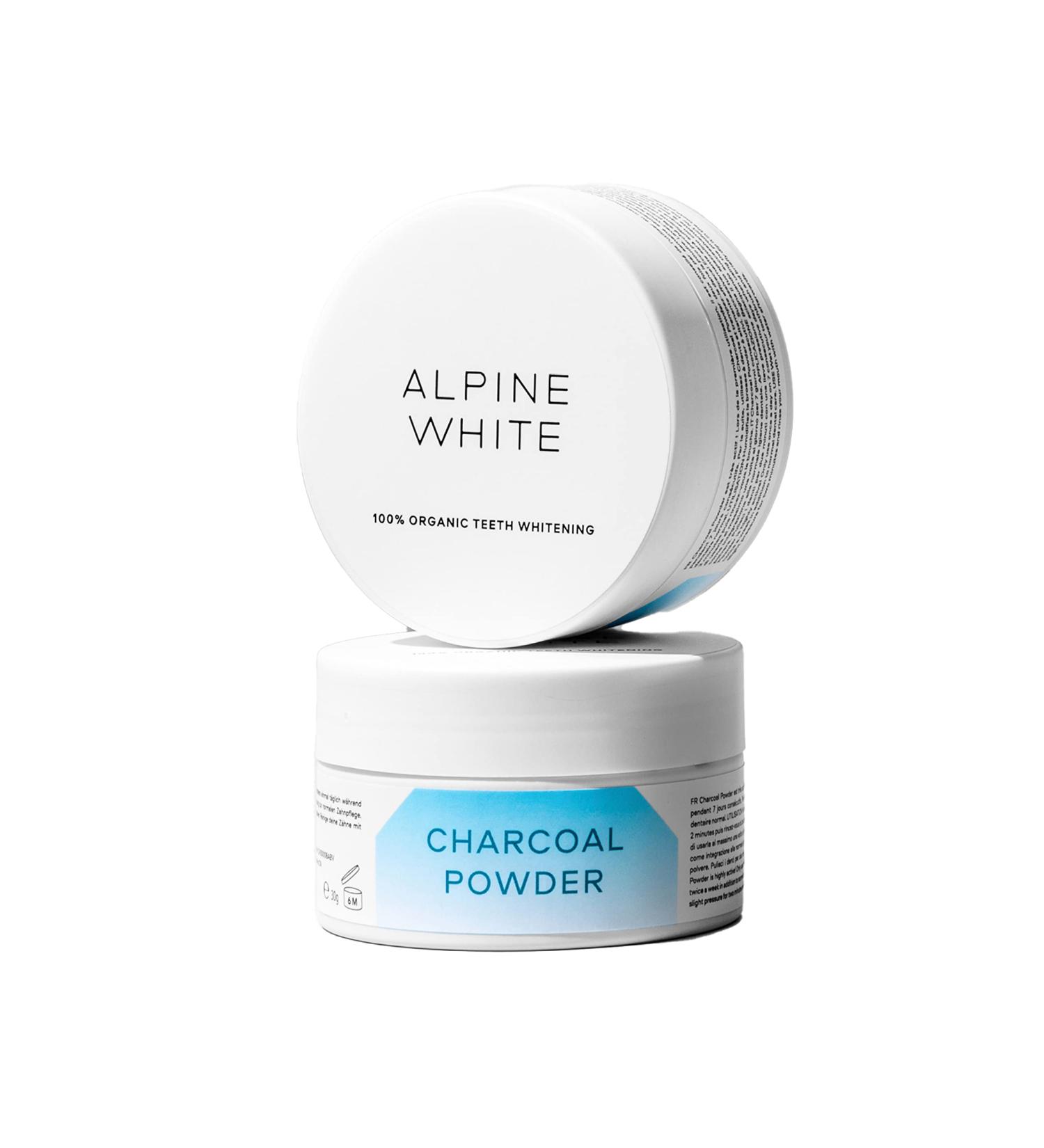 ALPINE WHITE Activated Carbon Powder Naturally Whiten Teeth with Coconut | 30g - Buy Online on GoSupps.com