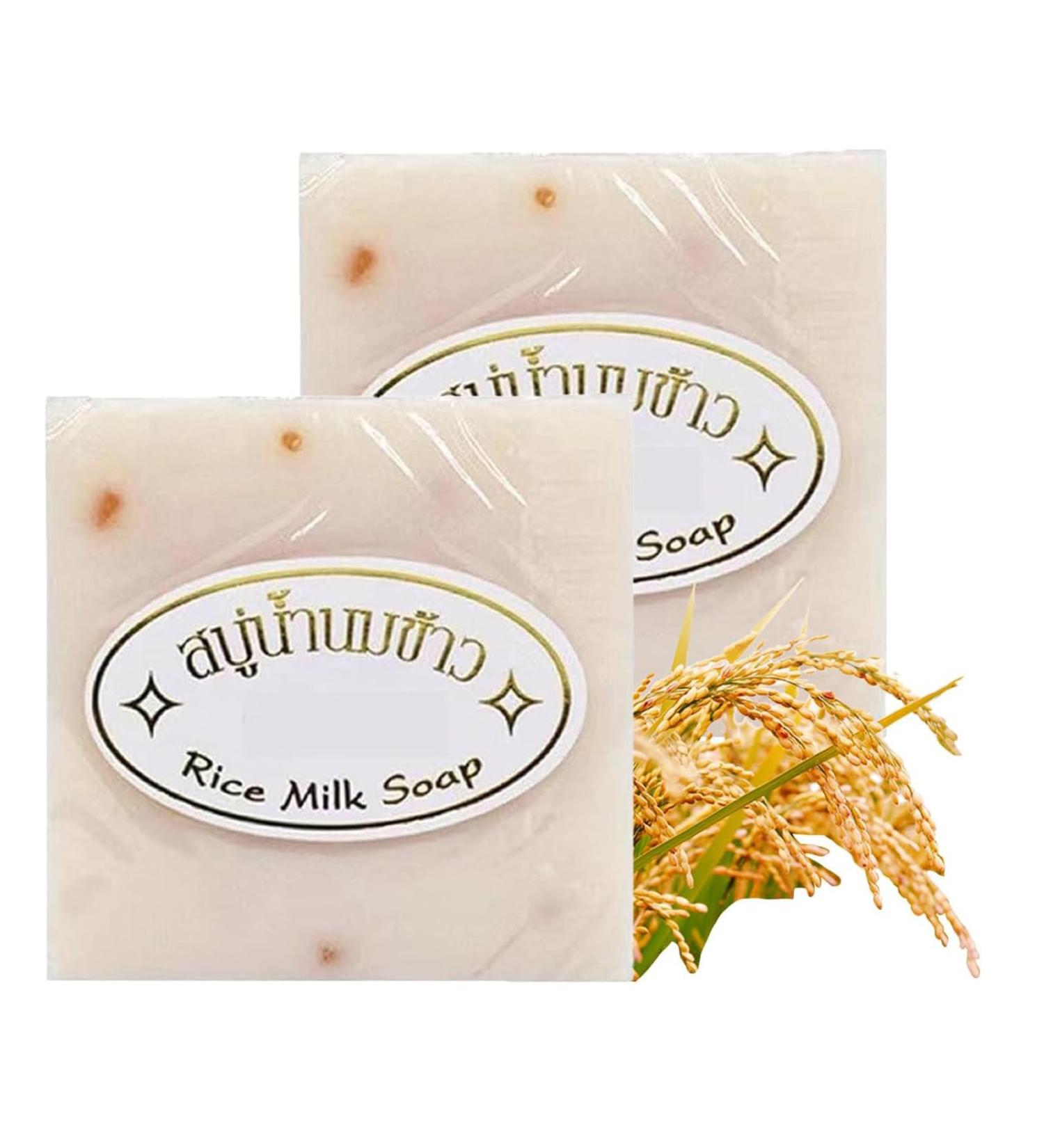 Jabon Aclarante De Arroz Thai Rice Soap Thai Rice Milk Soap jabon de arroz para aclarar la piel Jabon Blanqueador De Axilas Y Partes Intimas Jab n Blanqueador De Piel Whitening Soap (2PC) - Buy Online on GoSupps.com