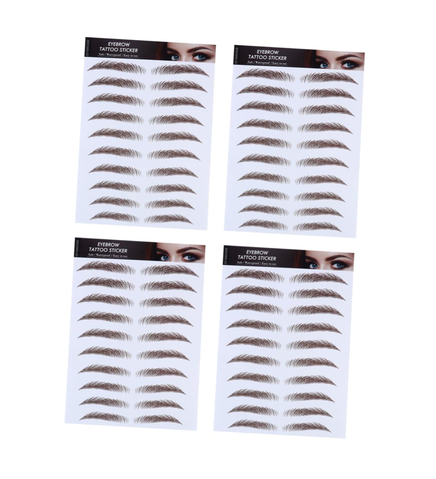 Gogogmee Hair-like Eyebrows 4pcs Eyebrow Stickers Tool Stickers Imitation Eyebrows Water Transfer Eyebrow Sticker Mold Cosmetic - Buy Online on GoSupps.com