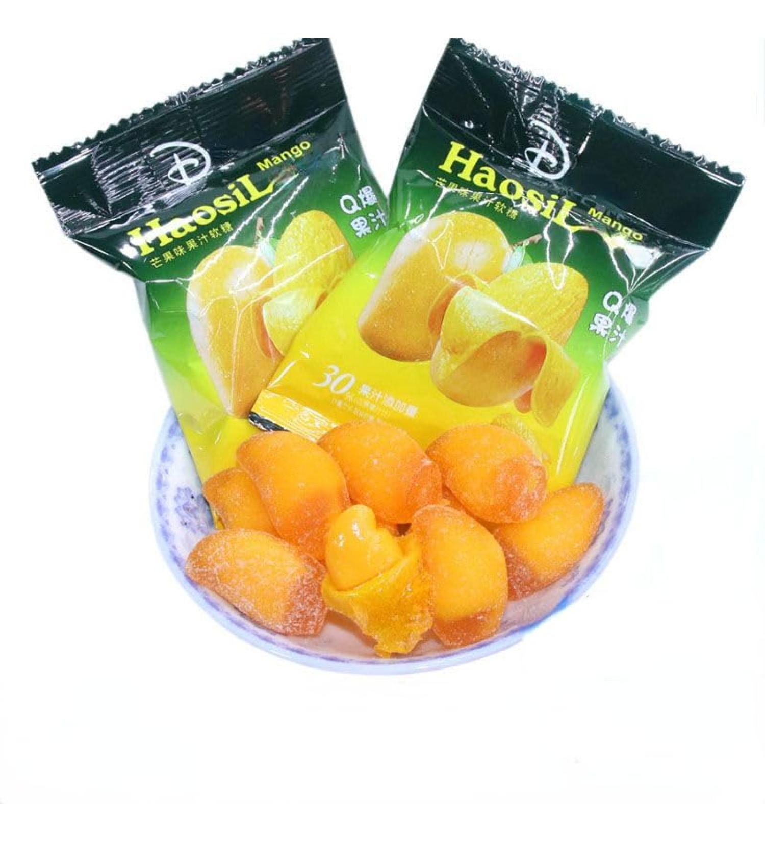 Mango Peelable Candy Mango Soft Candy 50% Juice Content gummy candy Fruit Juice Fudge Peeling Gummy Candy Healthy Desserts Wedding Candies Sweets Instant fruit Snacks Toffee Gummy Candy (200g) - Buy Online on GoSupps.com