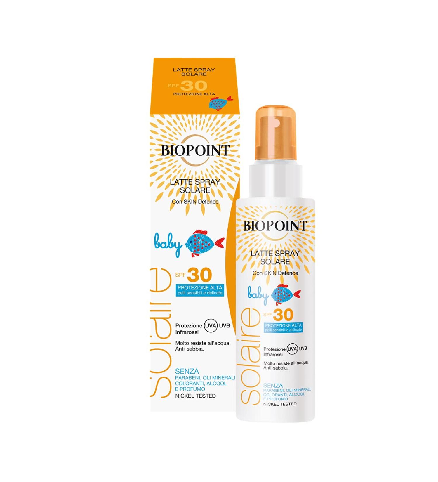 BIOPOINT Biopoint Children's Sun Body Lotion Spray SPF30 150 ml - Easy to fold very water resistant without tip guards