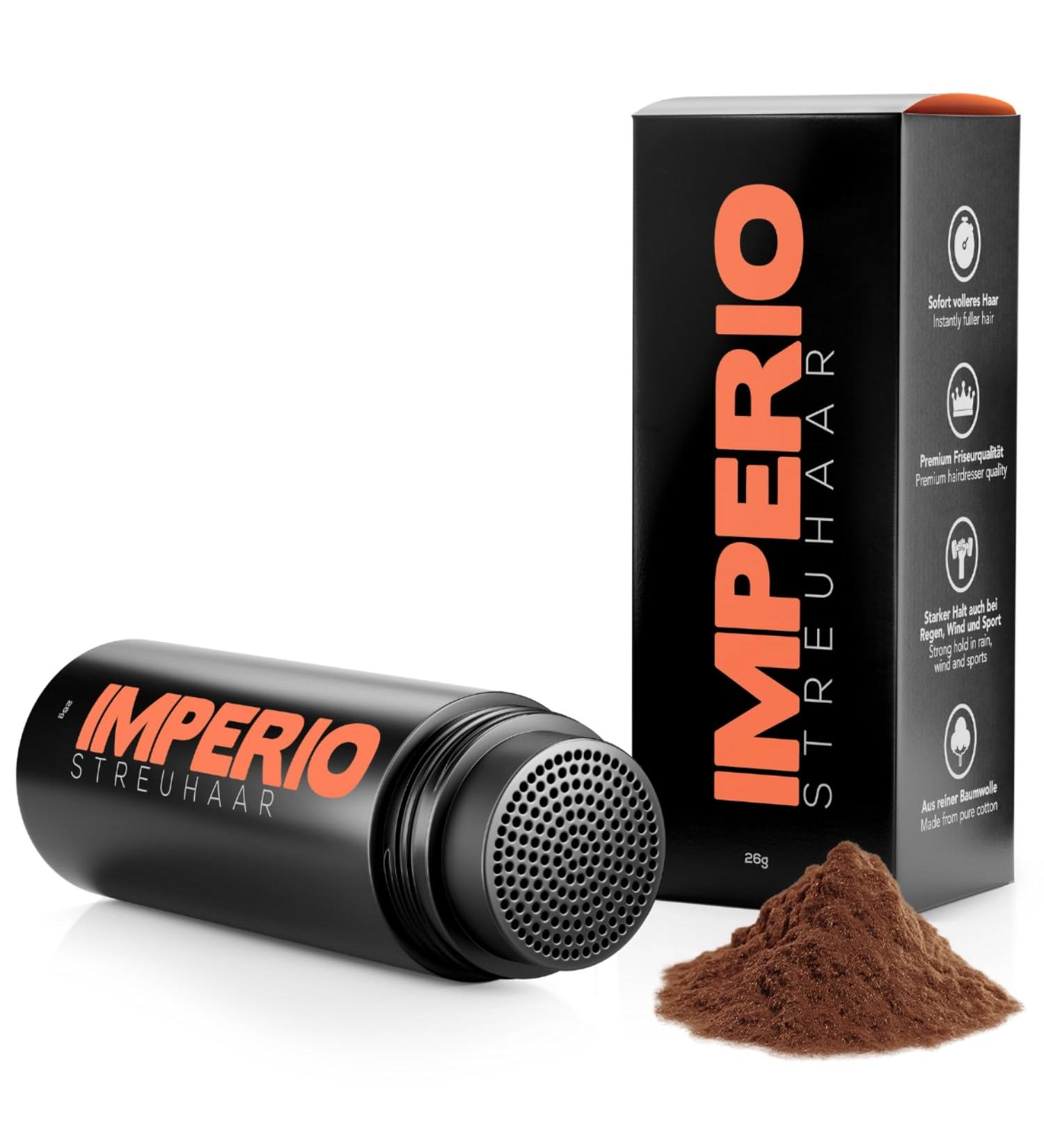 Imperio Scatter Hair - 100% Natural Compression & Full Hair in Seconds | Premium Quality Copper/Auburn | 26g Purple Authentic Look - Buy Online on GoSupps.com
