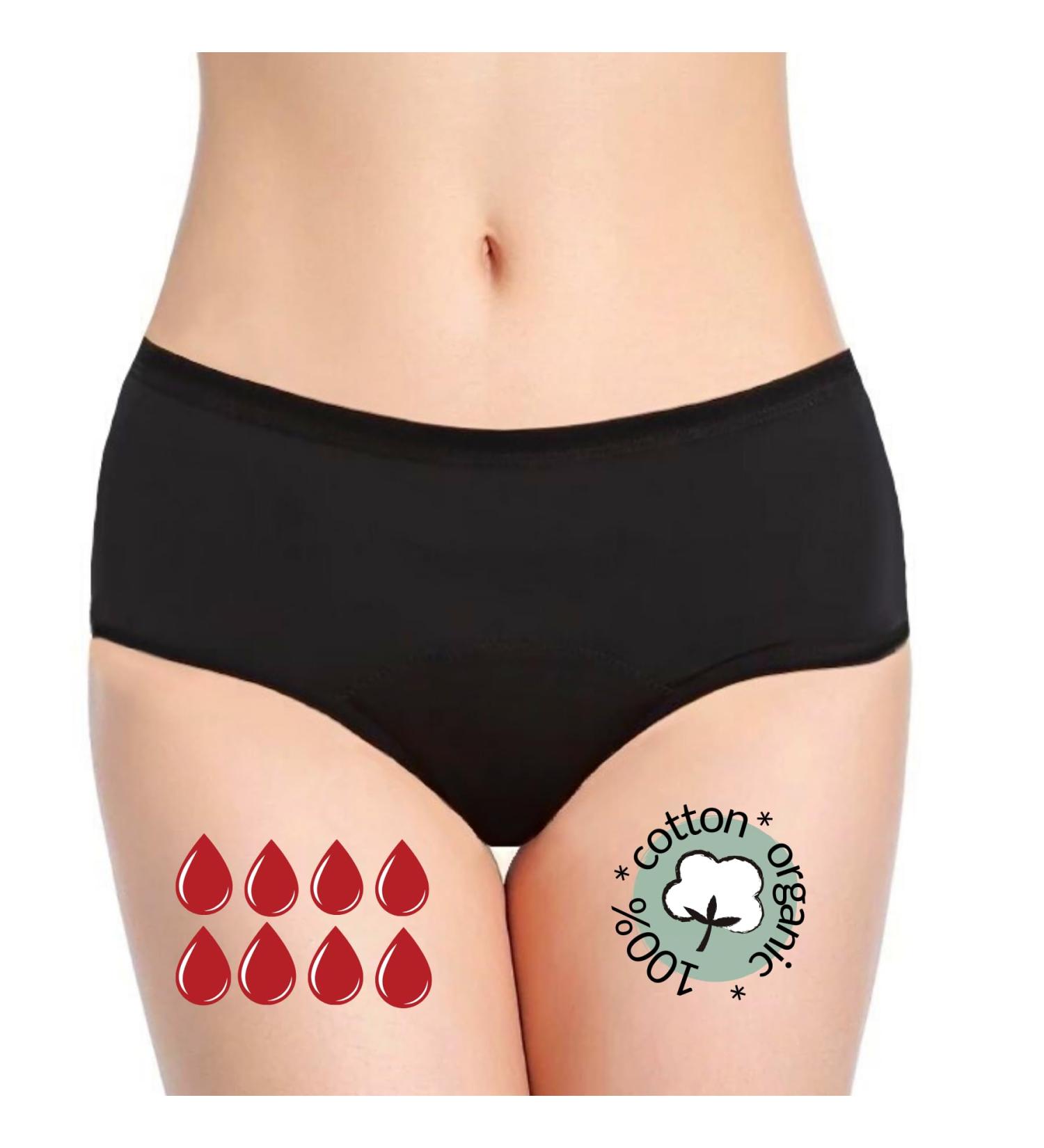 Noblood Period Underwear - Washable Cotton Menstruation Absorbent Briefs (XXS-3XL) - Eco-Friendly Alternative to Tampons - Buy Online on GoSupps.com