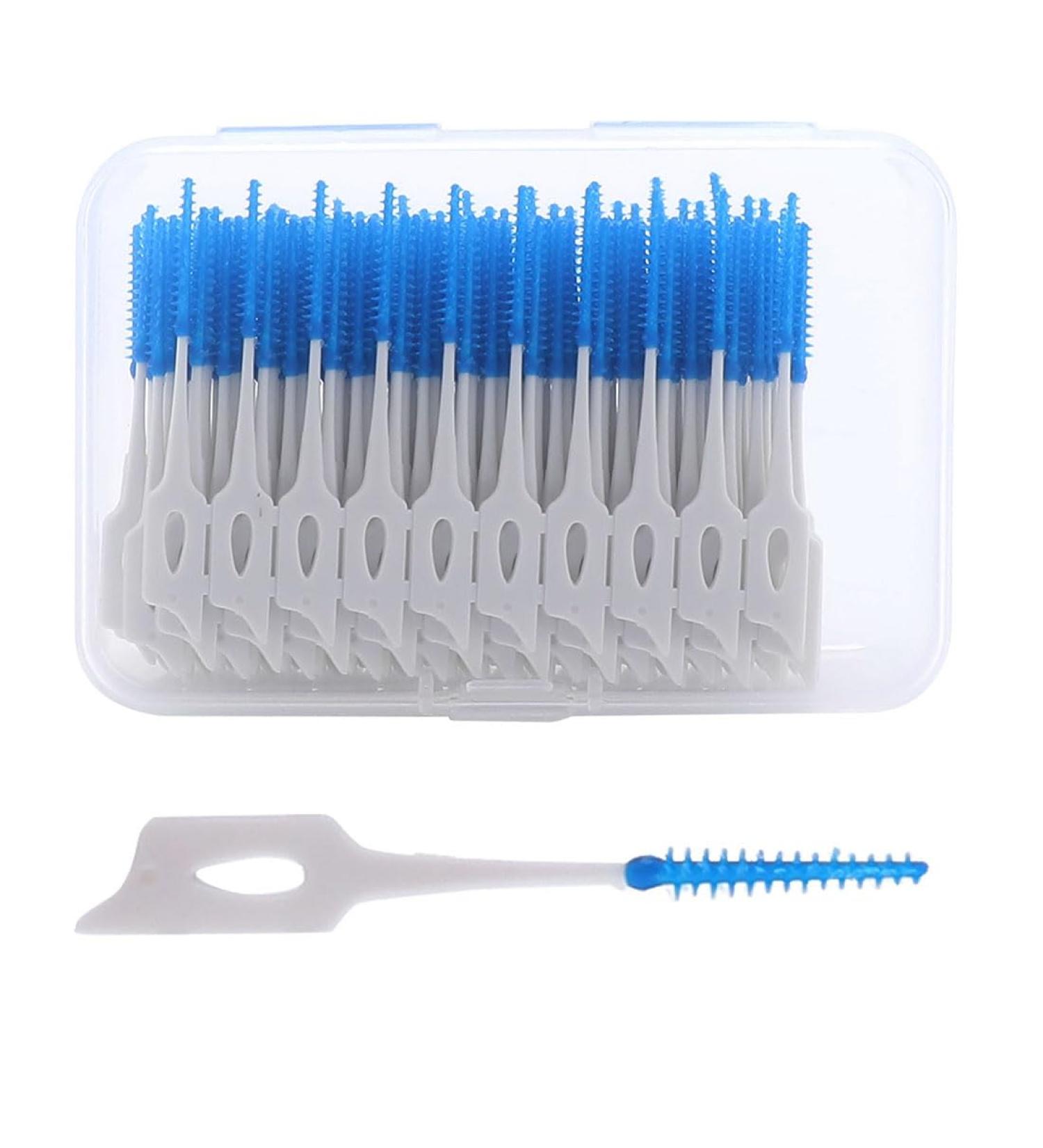 Buy Interdental Brushes - Dual-Use Dental Sticks Portable Silicone Silk Toothbrushes (200 Pieces) for Effective Mouth Cleaning - Buy Online on GoSupps.com