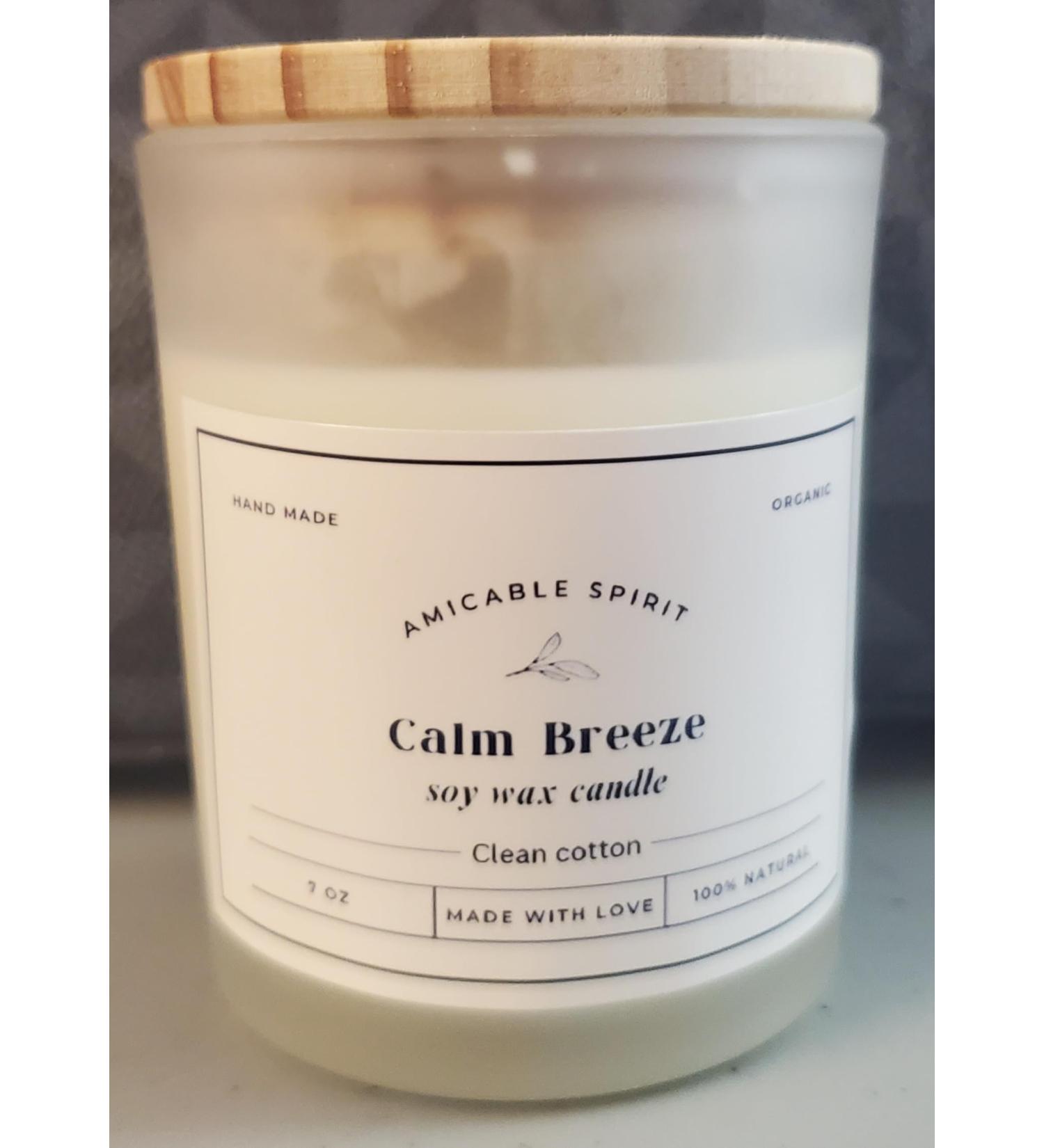 Amicable Spirit Calm Breeze Soy Wax Candles White