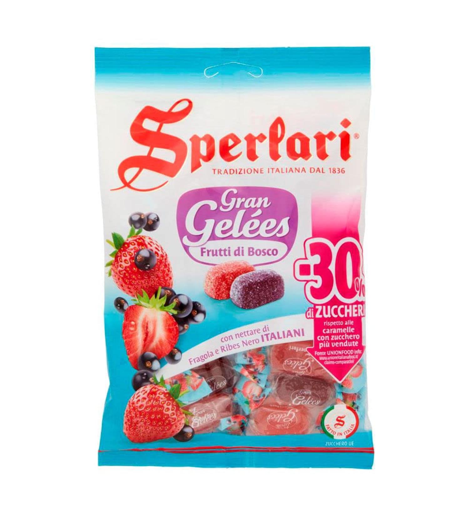 Sperlari Gran Gel es Frutti di Bosco Soft Sweets with Strawberry Currant Nectar Fruit Sweets Lollies 150g
