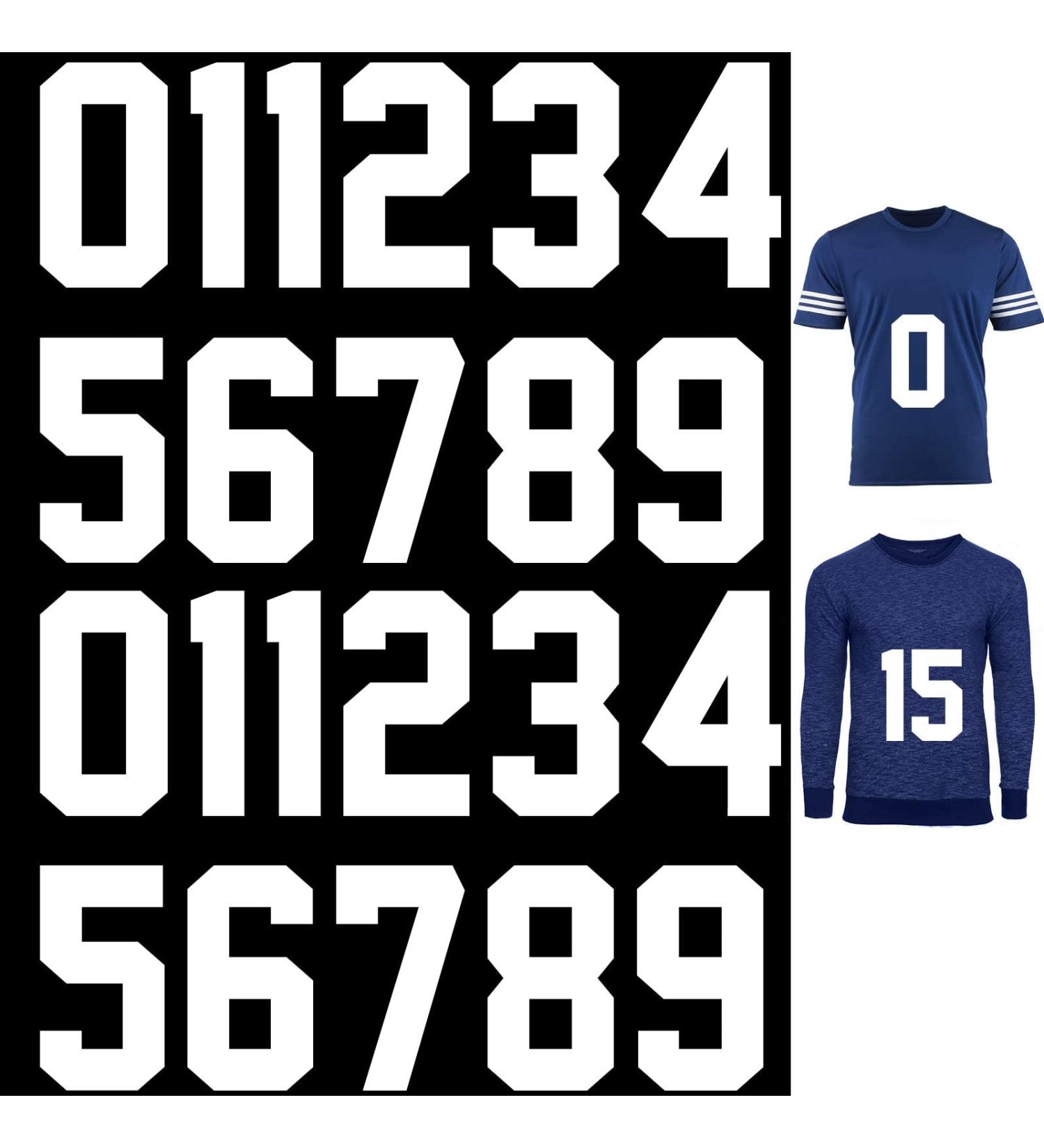 22-Piece Iron On Numbers Set (0-9) 8 Inch - Perfect for Team Uniforms - Football, Basketball, Baseball - Buy Online on GoSupps.com