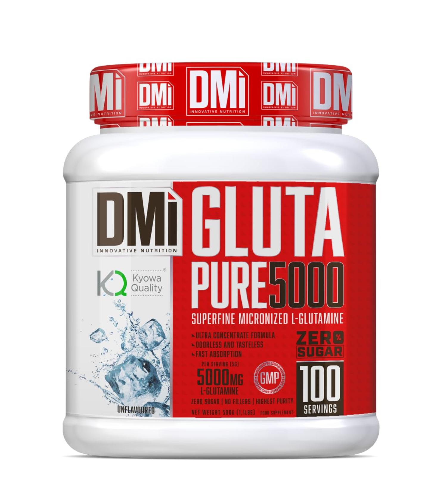  DMI INNOVATIVE NUTRITION DMI GLUTA PURE 5000 (Kyowa Quality ) Glutamine Unflavoured 500g - Buy Online on GoSupps.com