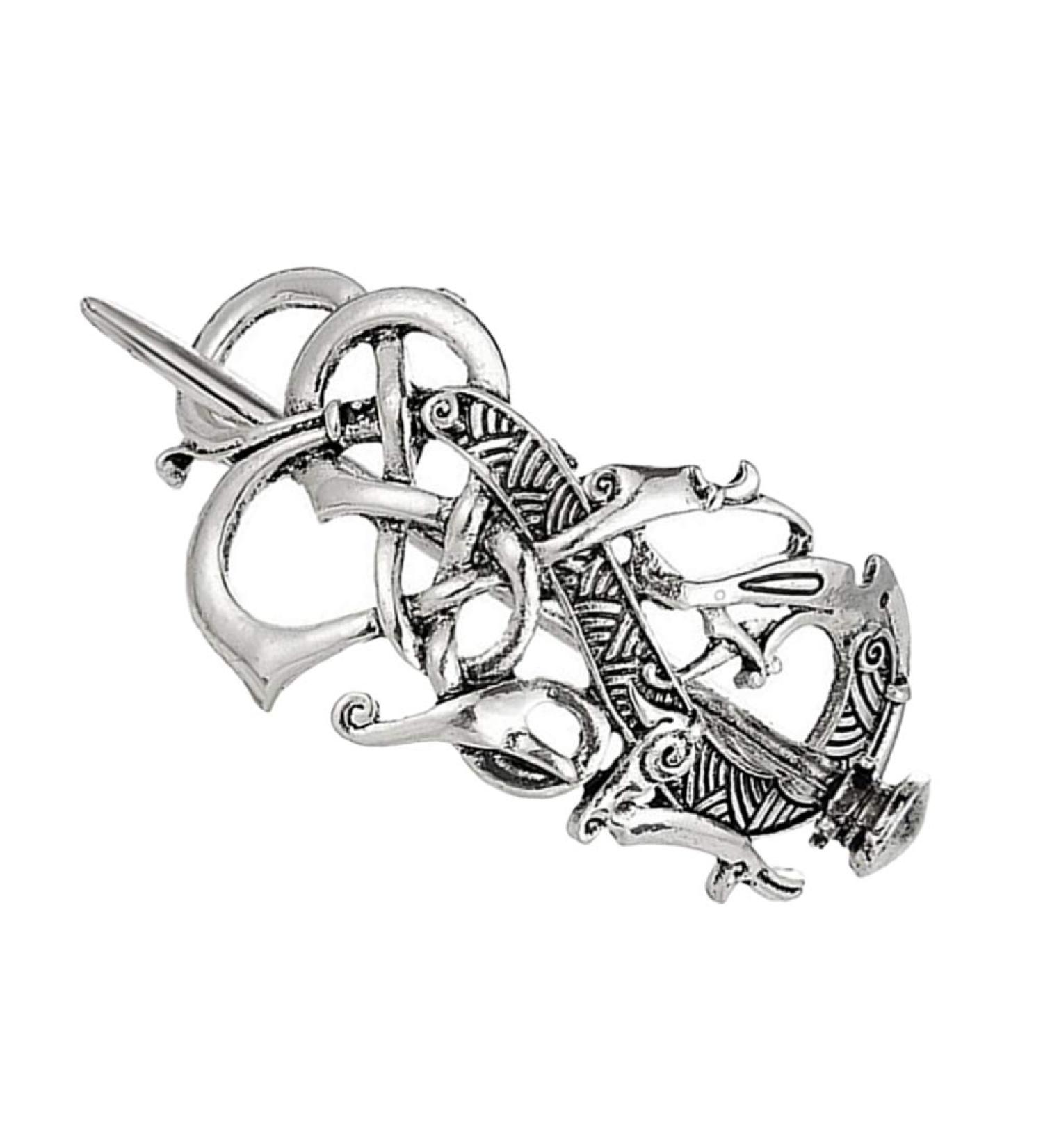 FRCOLOR Celtic Knot Hair Clip - Silver Retro Viking Hairpin for Women & Girls | Stylish Hair Accessories - Buy Online on GoSupps.com