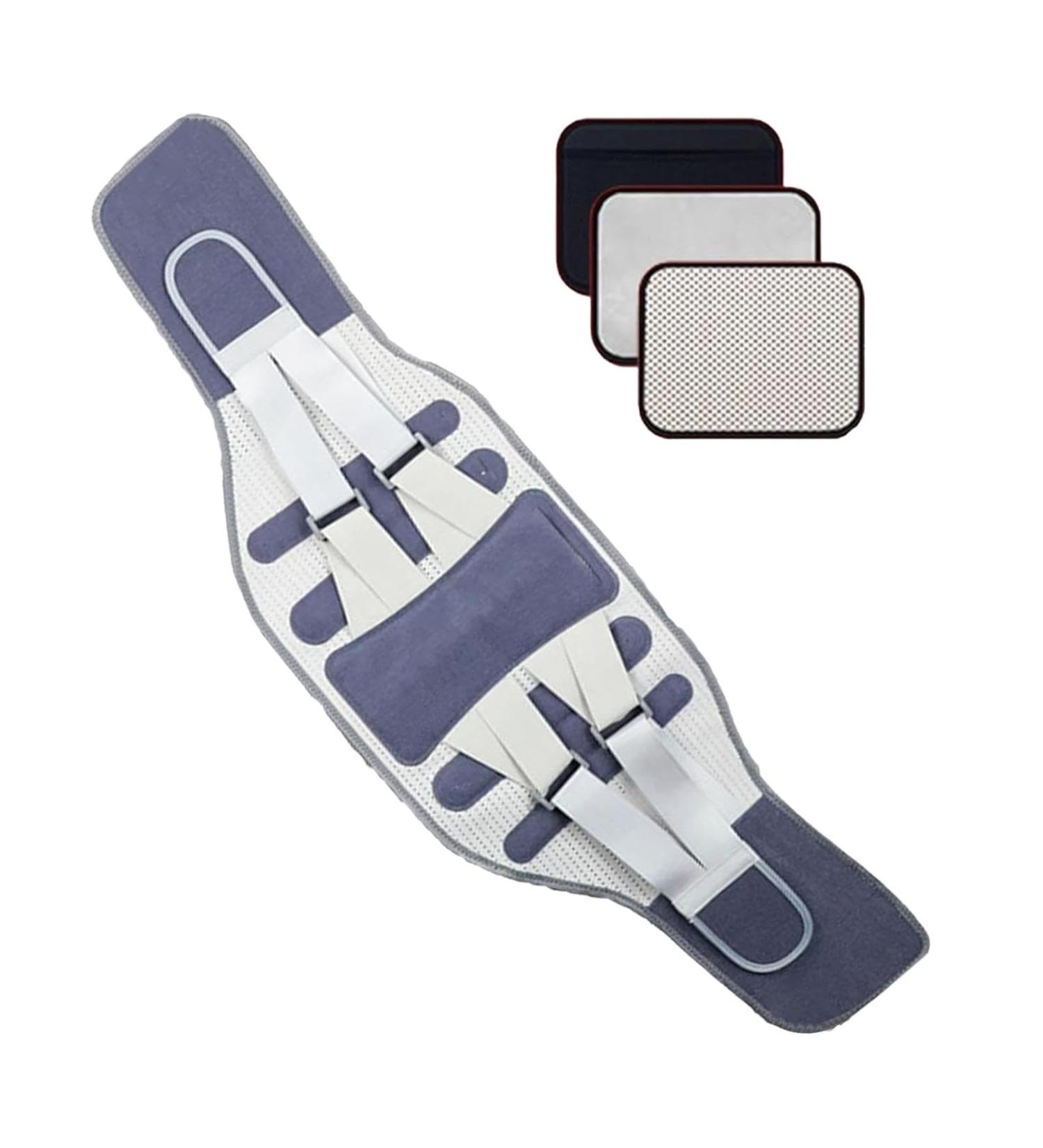 Back Support Belt | Lower Back Stretcher Waist Lumbar Lower Back Support Belt for Women Men Back Reliever Spinal Belt Back Relief Strap Blue O - Buy Online on GoSupps.com