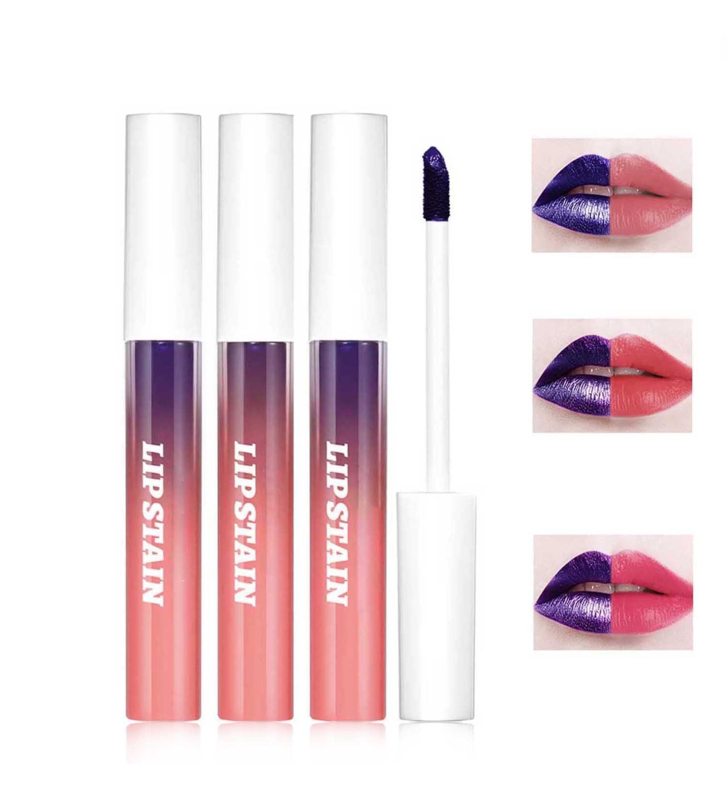 Peel Off Lip Liner Stain Rouge l vres Longue Tenue Hautement Pigment Liner l vres r sistant l'eau Liner l vres au fini mat (A 3 Colors/Set) Set A 1 unit (Lot de 3) - Buy Online on GoSupps.com