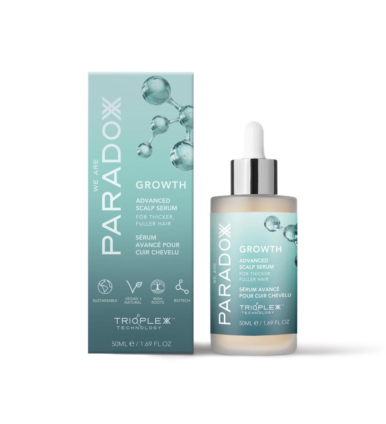 WE ARE PARADOXX Growth Scalp Serum with Trioplexx Technology - Stimulates Hair Follicles for Thicker, Healthier Hair - Natural Vegan Formula with Caffeine, Keratin, Biotin - 50ml - Buy Online on GoSupps.com