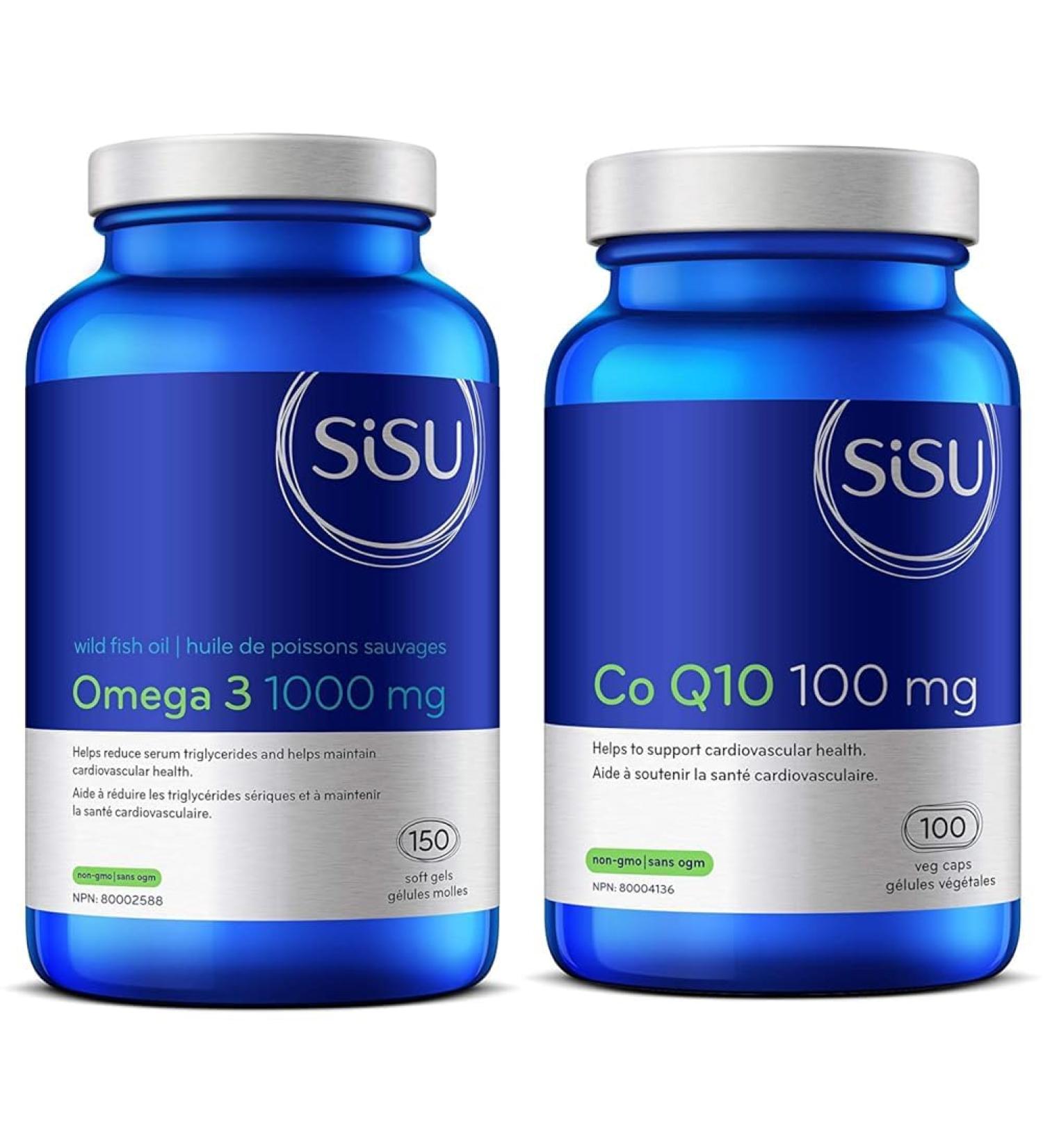 Omega 3 1000mg 150 soft gels & Co Q10 100 mg 100 VC (Pack of 1) Nutritional Supplement+ SISU Co Q10 - Buy Online on GoSupps.com