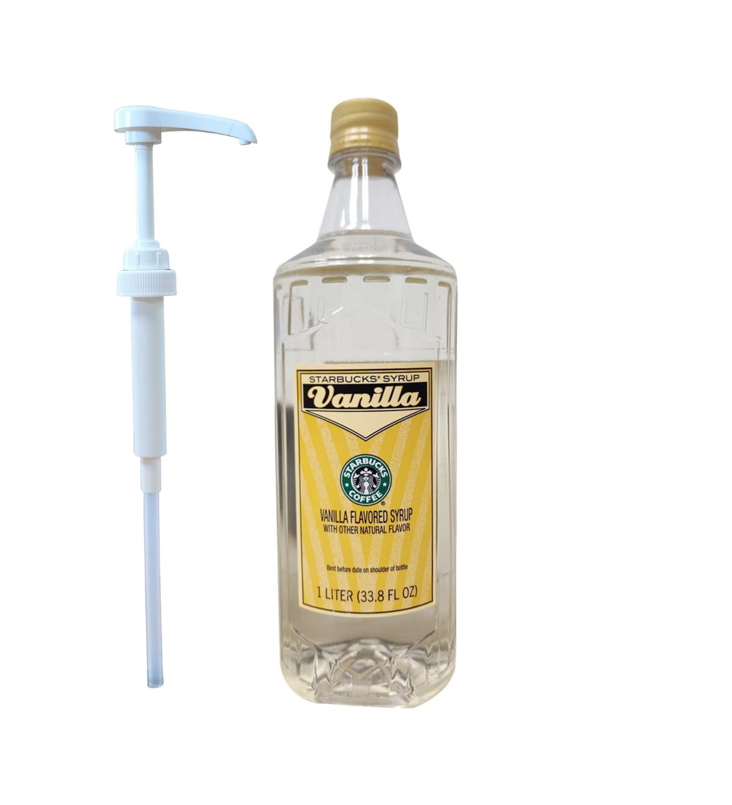 Starbucks Vanilla Flavoring Syrup with White Pump for Coffee and Tea - Buy Online on GoSupps.com