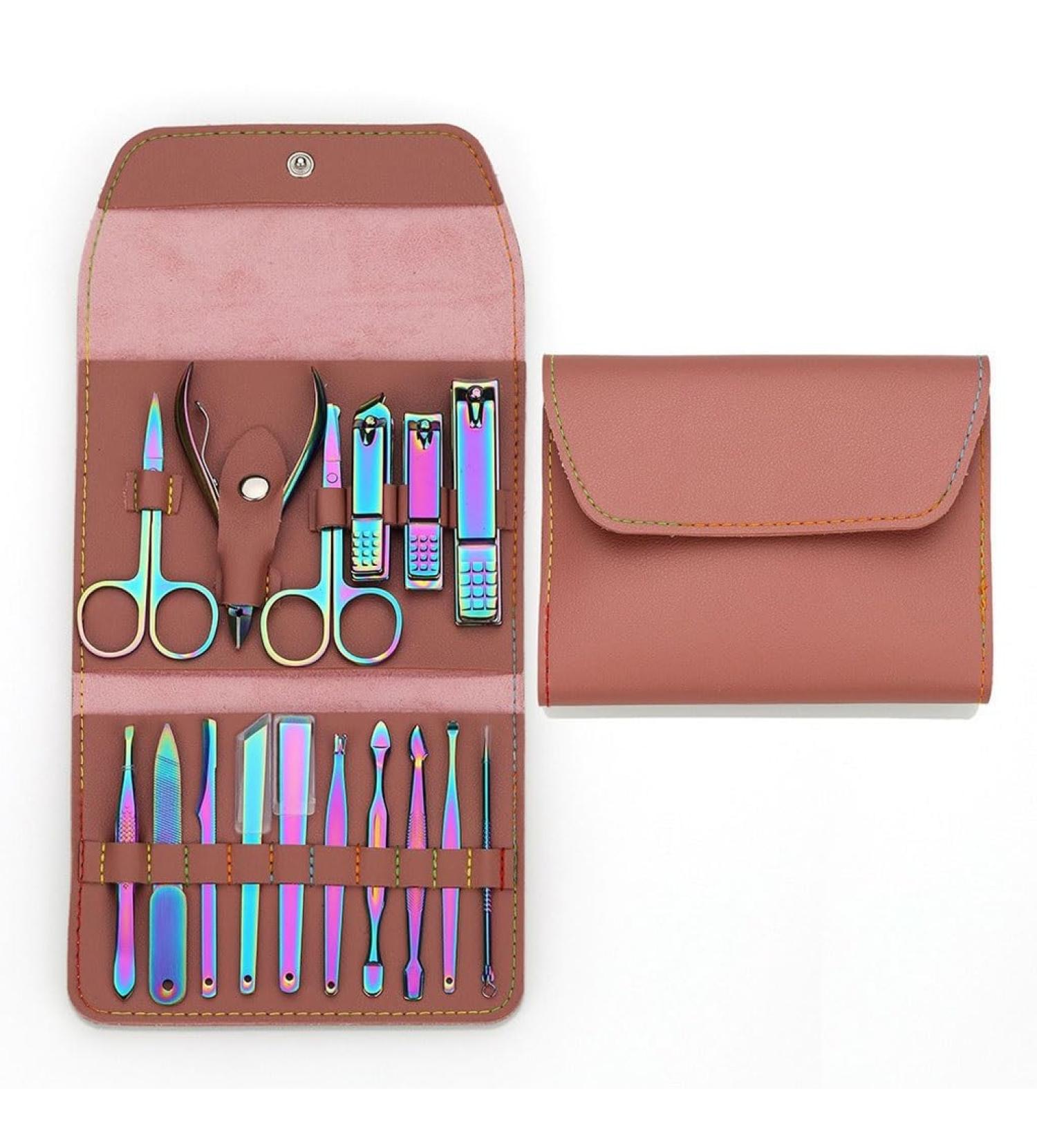 Nail Clipper Set Fantasy color 16-piece Nail Scissors Set Home Manicure Tools Suitable for Travel and Beauty Portable Travel Beauty Kit Nail Trimming Kit 01 - Buy Online on GoSupps.com