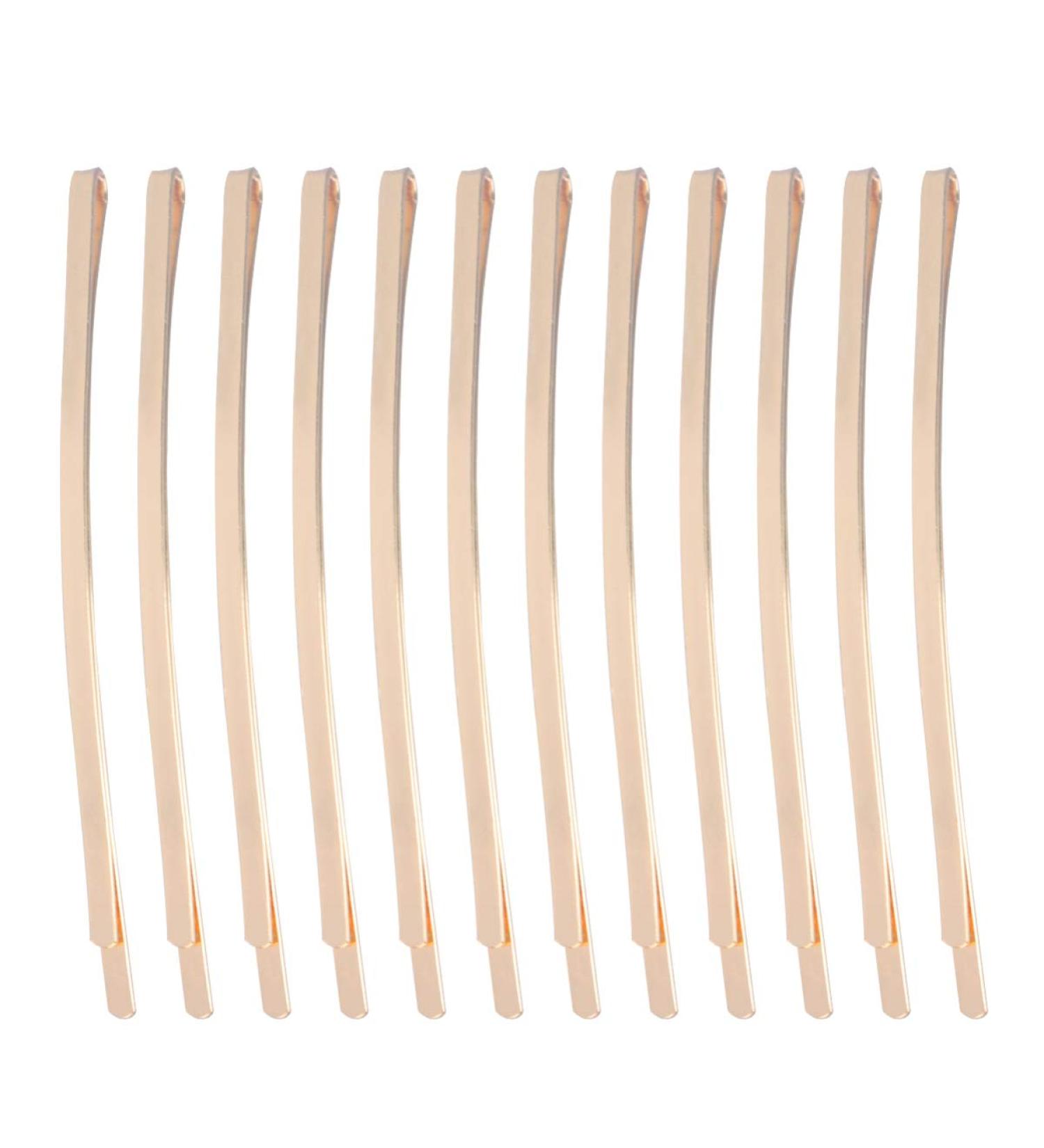 Beaupretty 100 Pack Long Flat Bobby Pins - Gold Metal Hair Clips for Women & Girls - Buy Online on GoSupps.com
