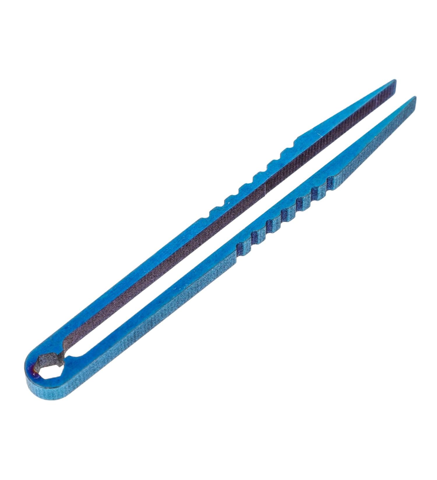 Housoutil Titanium Alloy Curved Tweezers - Precision Aquarium Tools Portable Mini Pliers for Hotfix & Travel 8x0.8x0.4cm (Blue) - Buy Online on GoSupps.com