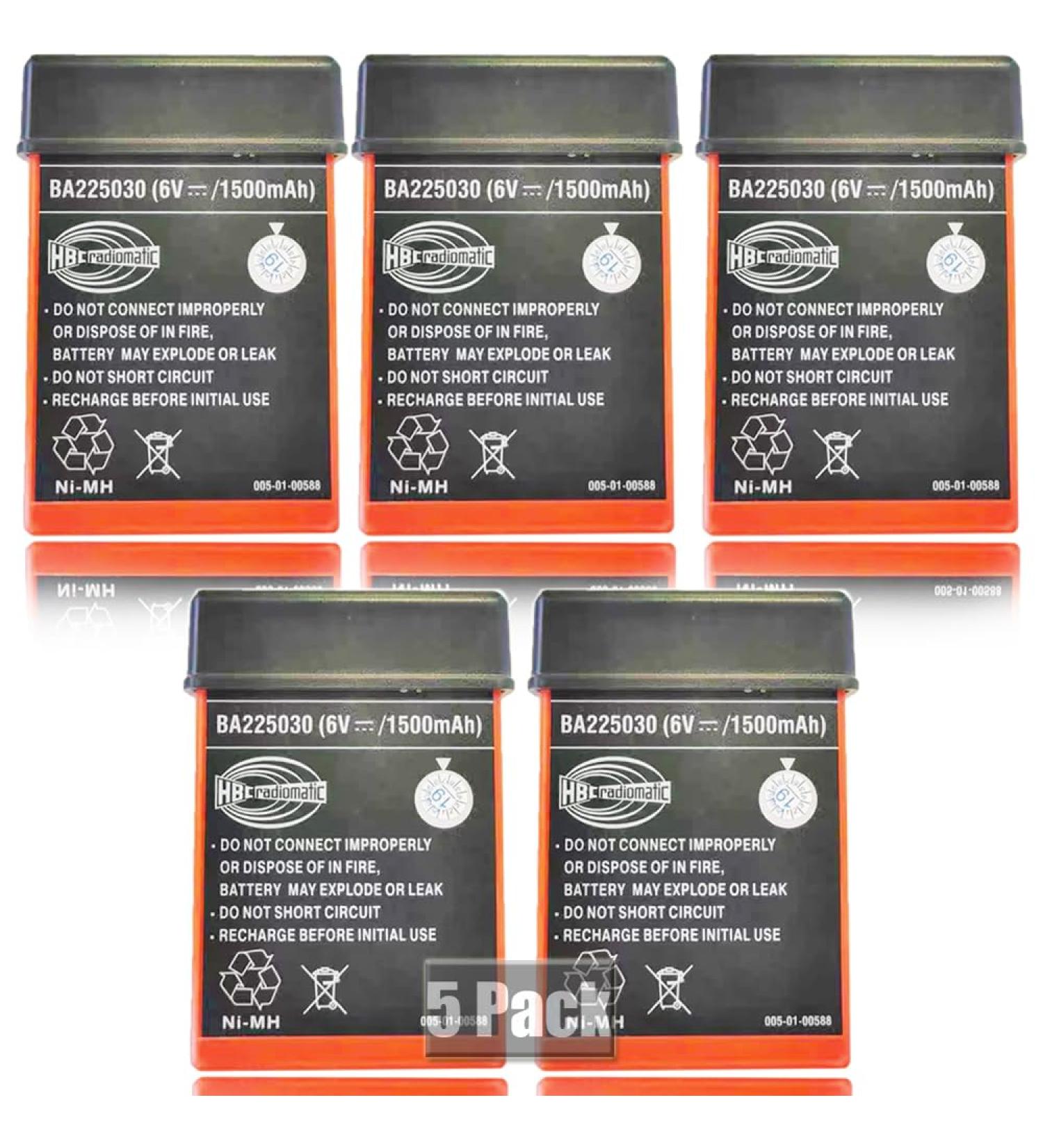 6V 1500mAh BA225030 HBC Ni-Mh Rechargeable Battery | 5 Pack for HBC Crane Remote Control Pump Truck - Buy Online on GoSupps.com