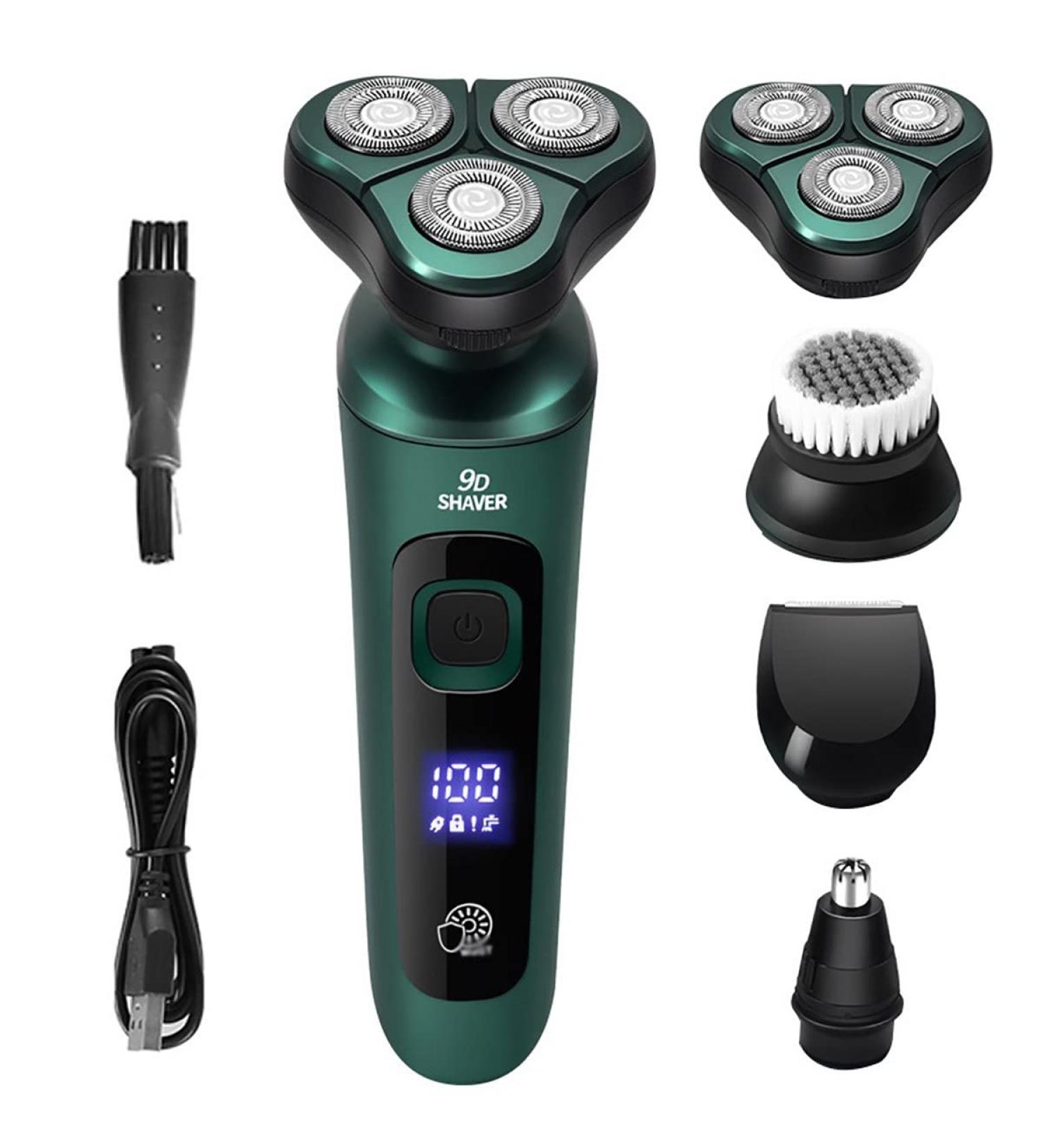 Head Shavers for Bald Men - 4 in 1 Smart Electric Razor with LCD Display USB Rechargeable & Washable | Multi-function Beard Knife - Buy Online on GoSupps.com