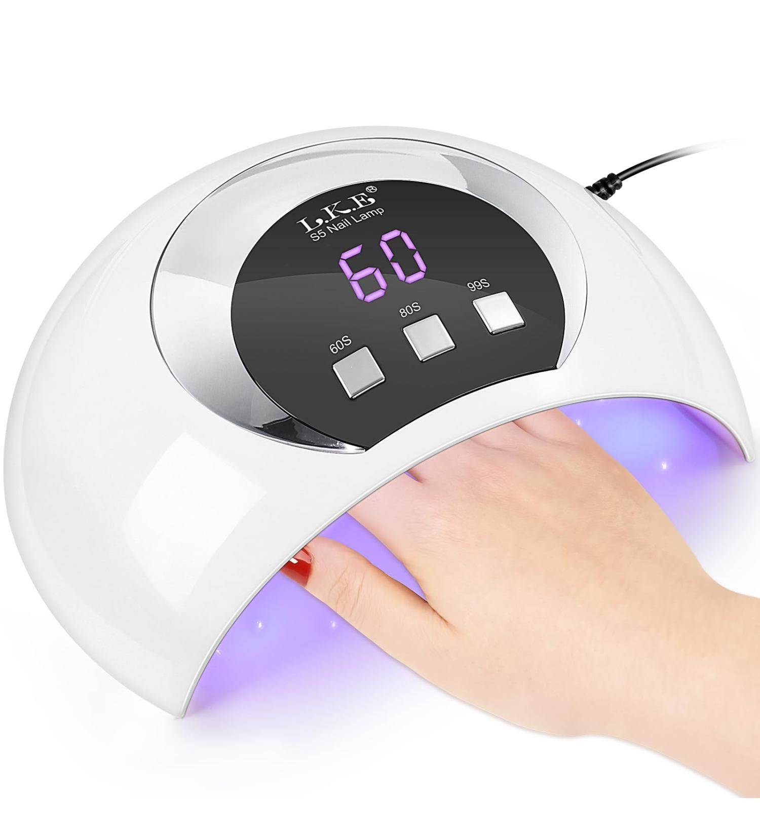 Buy LKE 54W UV Nail Lamp - Portable LED Nail Dryer with LCD Display 3 Timers & USB Charging for Gel Nails - Buy Online on GoSupps.com