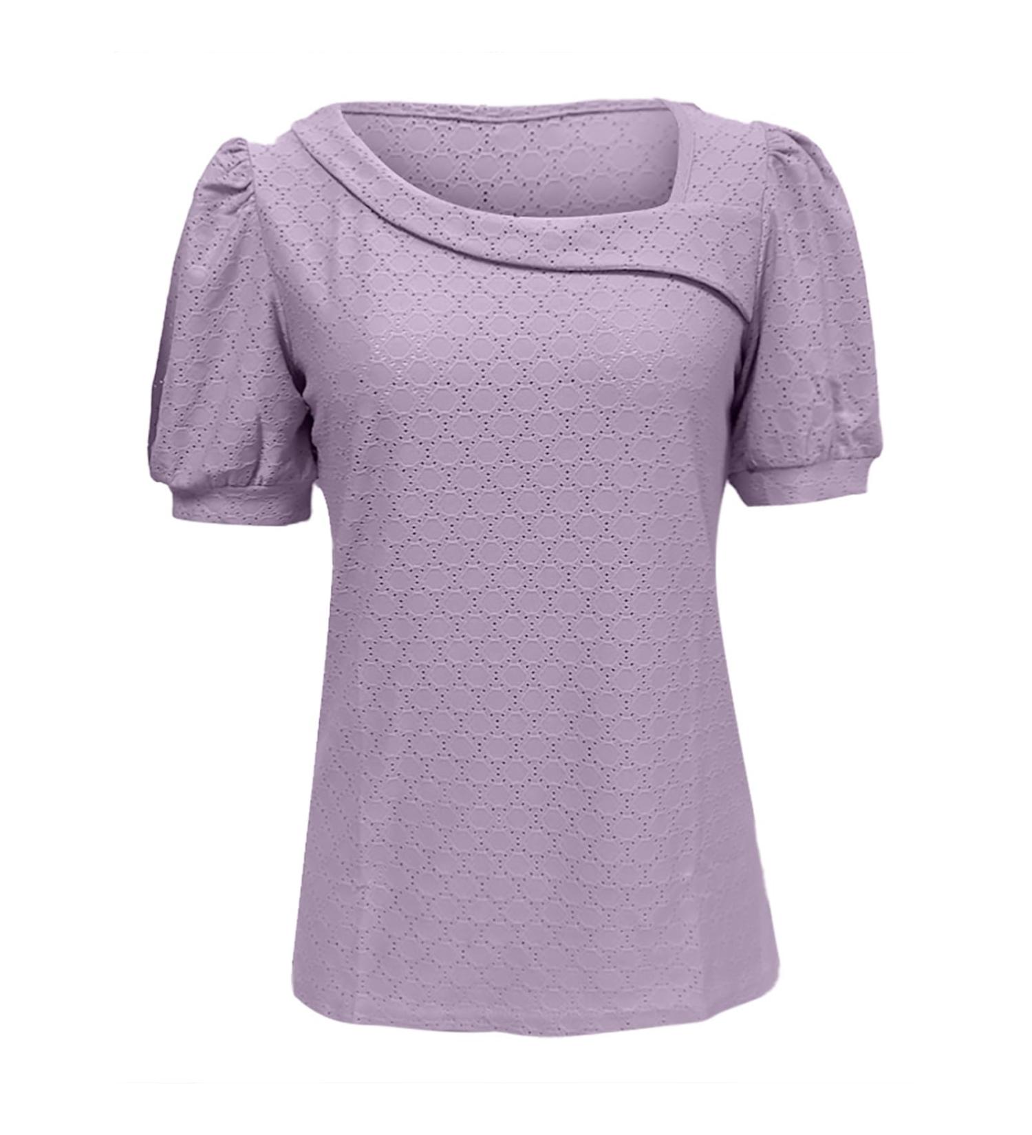 Shop Golatcr Women's Pustblume Retro Dandelion T-Shirt - Oversized Cotton Summer Tops in White & Purple - Buy Online on GoSupps.com
