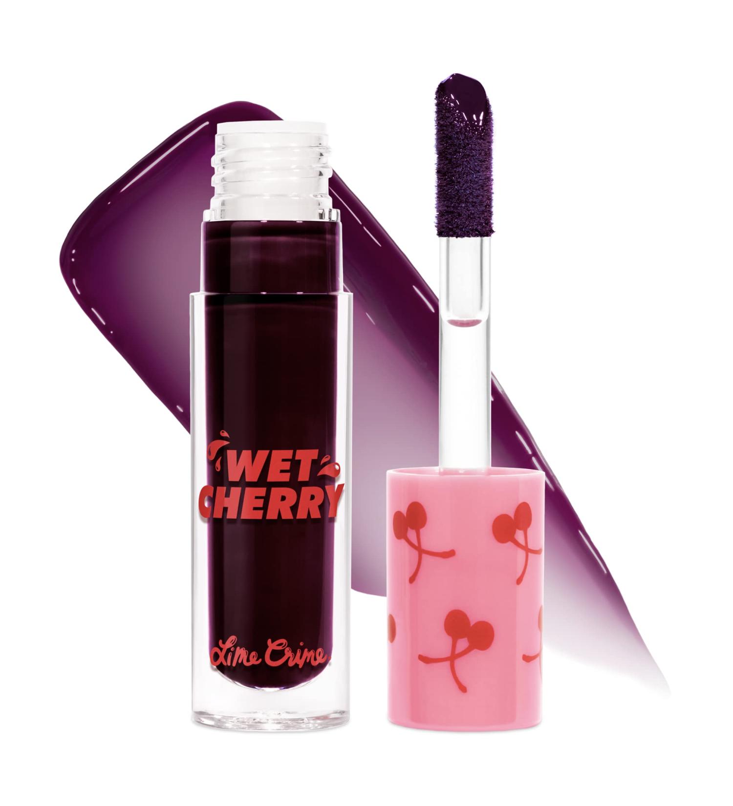 Lime Crime Wet Cherry Lip Gloss in Black Cherry - Vegan Cherry-scented Plumping Gloss for Non-Sticky, Long-Lasting Ultra Glossy Sheen - Buy Online on GoSupps.com