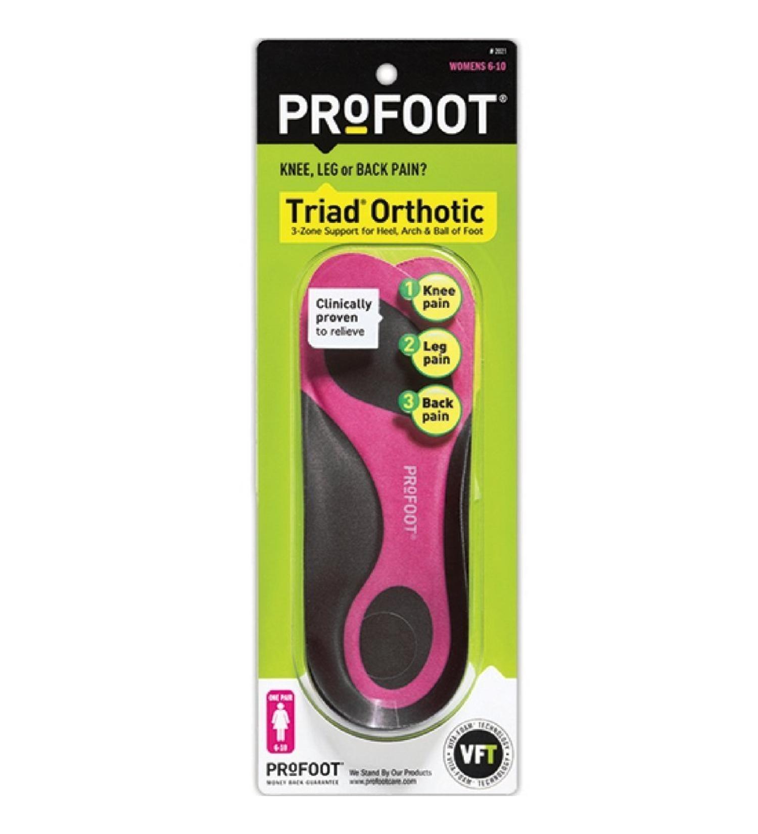 Pro Foot Triad Insole Wom Size 1ea