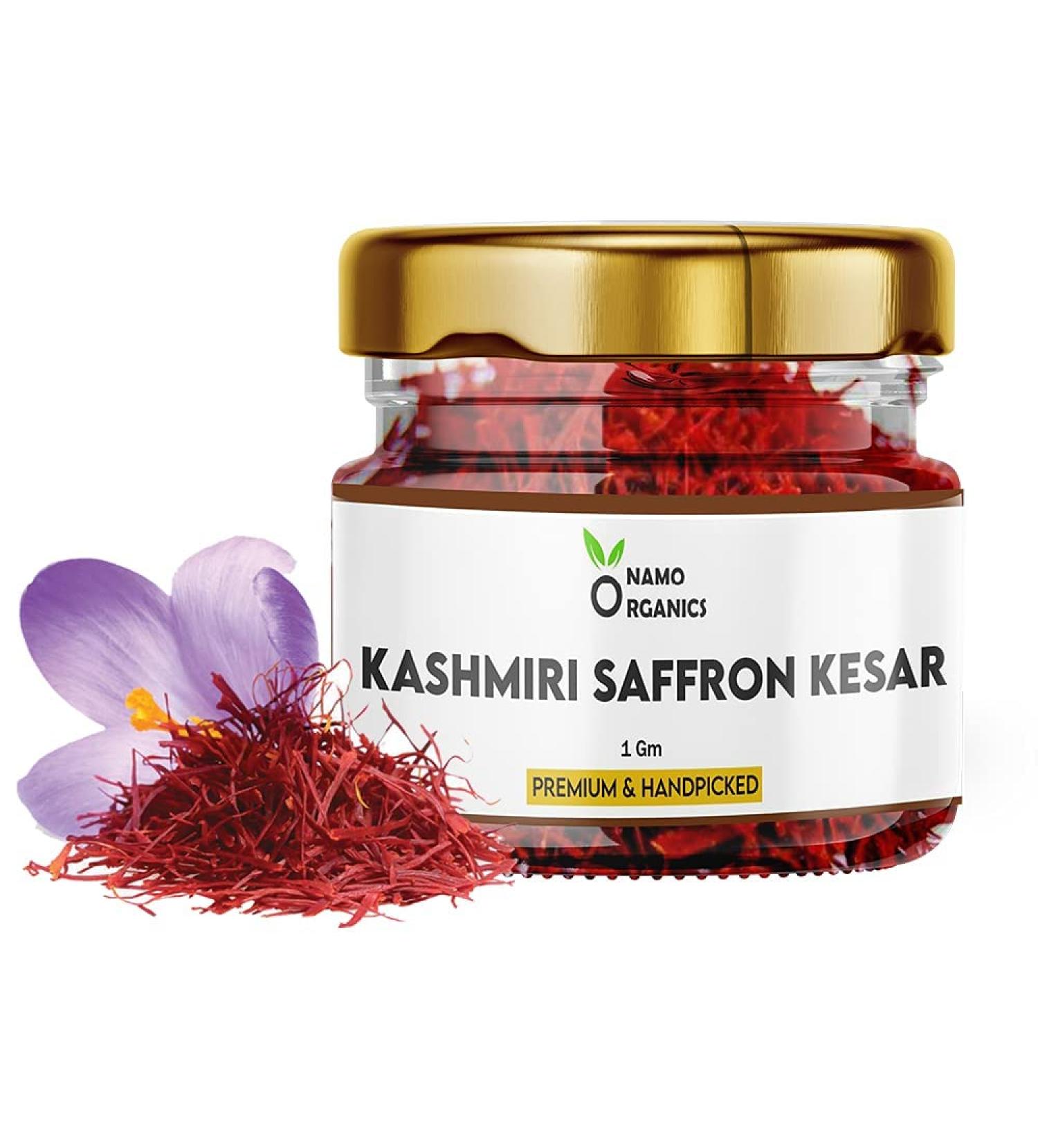 Organic Care Namo Organics - 1 Gm Kashmiri Kesar/Saffron Threads for Pregnant Women | 100% Pure & Organic Saffron - Lab Certified A++ Grade - Buy Online on GoSupps.com