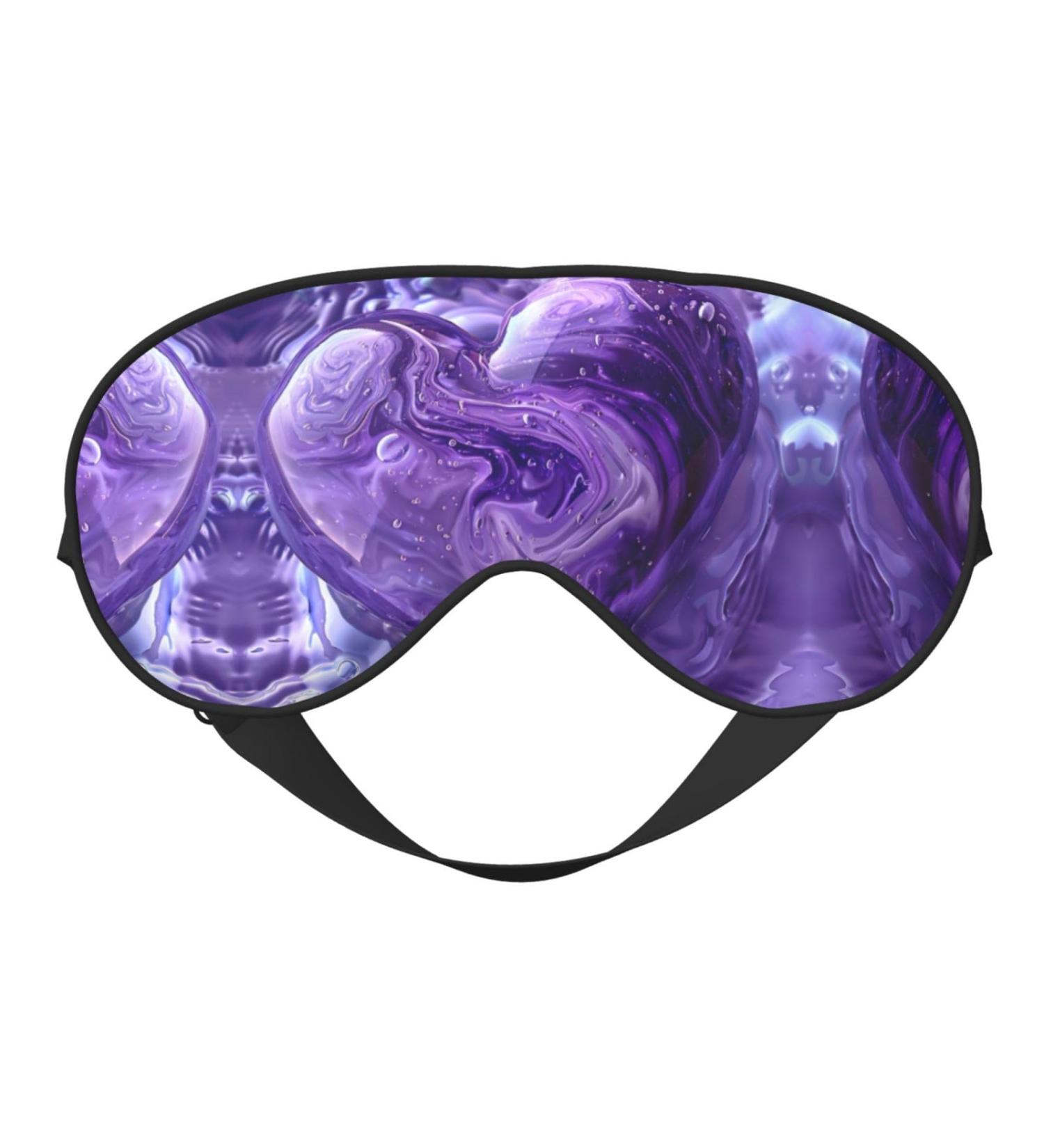 Purple Love Print Unisex Eye Mask | Soft Light-Blocking Sleeping Mask | Comfortable Black Sleep Mask for Travel & Home - Buy Online on GoSupps.com