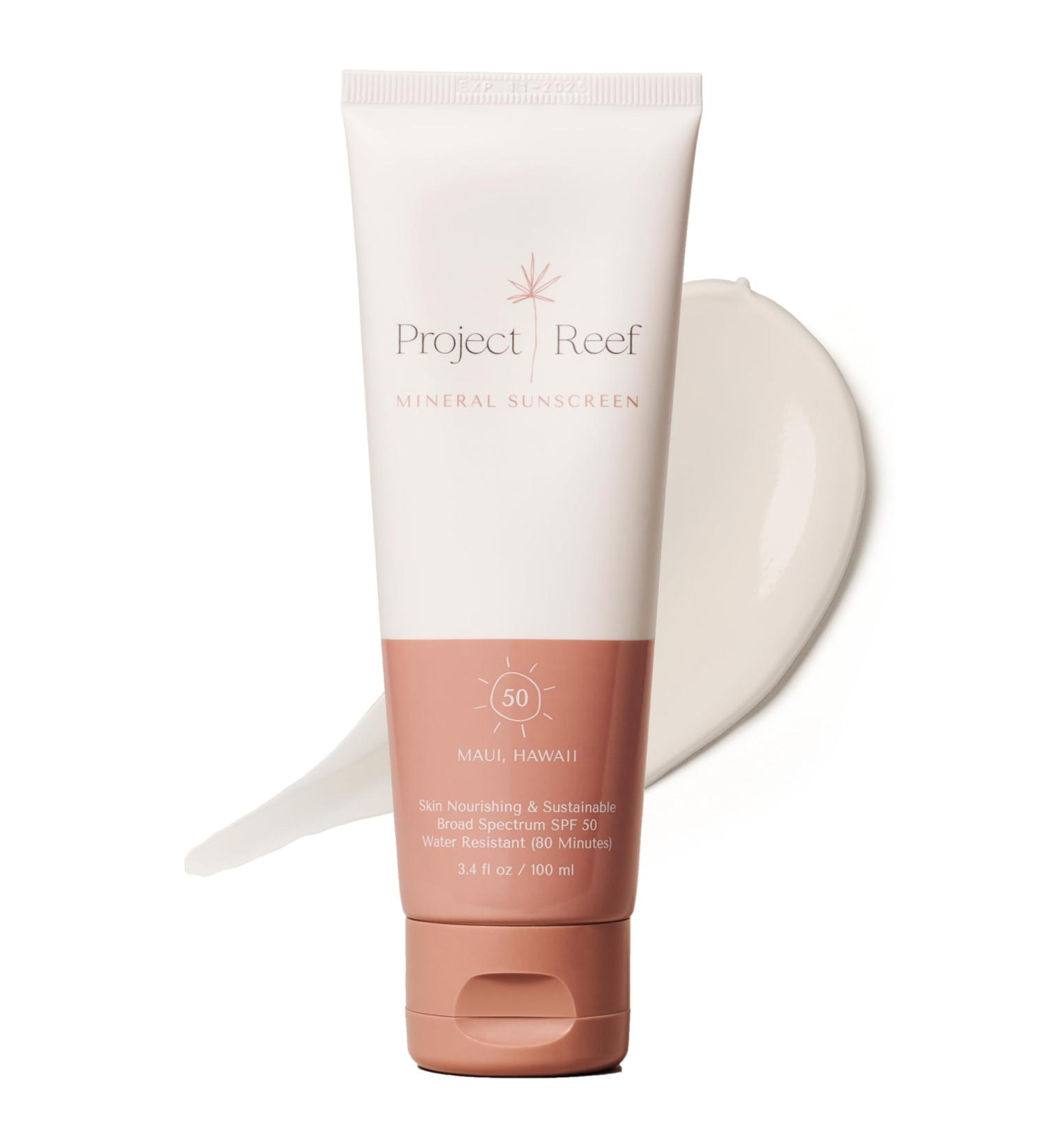 Buy SPF 50 Mineral Sunscreen - Reef Friendly Water-Resistant Vegan Lotion for All Ages | No White Residue 3.4 fl oz - Buy Online on GoSupps.com